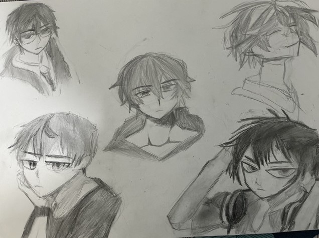 Humain et Manga crayon par loulou125