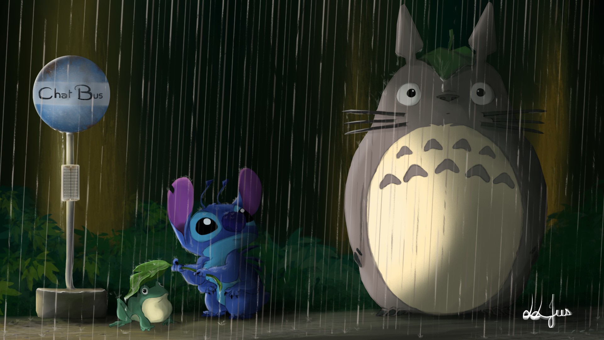 FAN-ART_Stitch_Totoro par LittleYuus