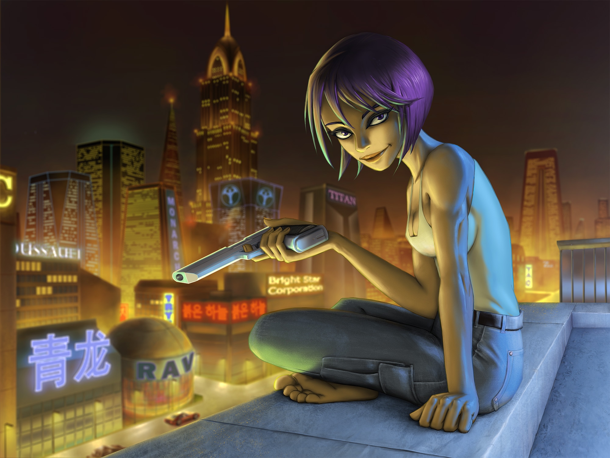 Fille avec flingue par Zalex808