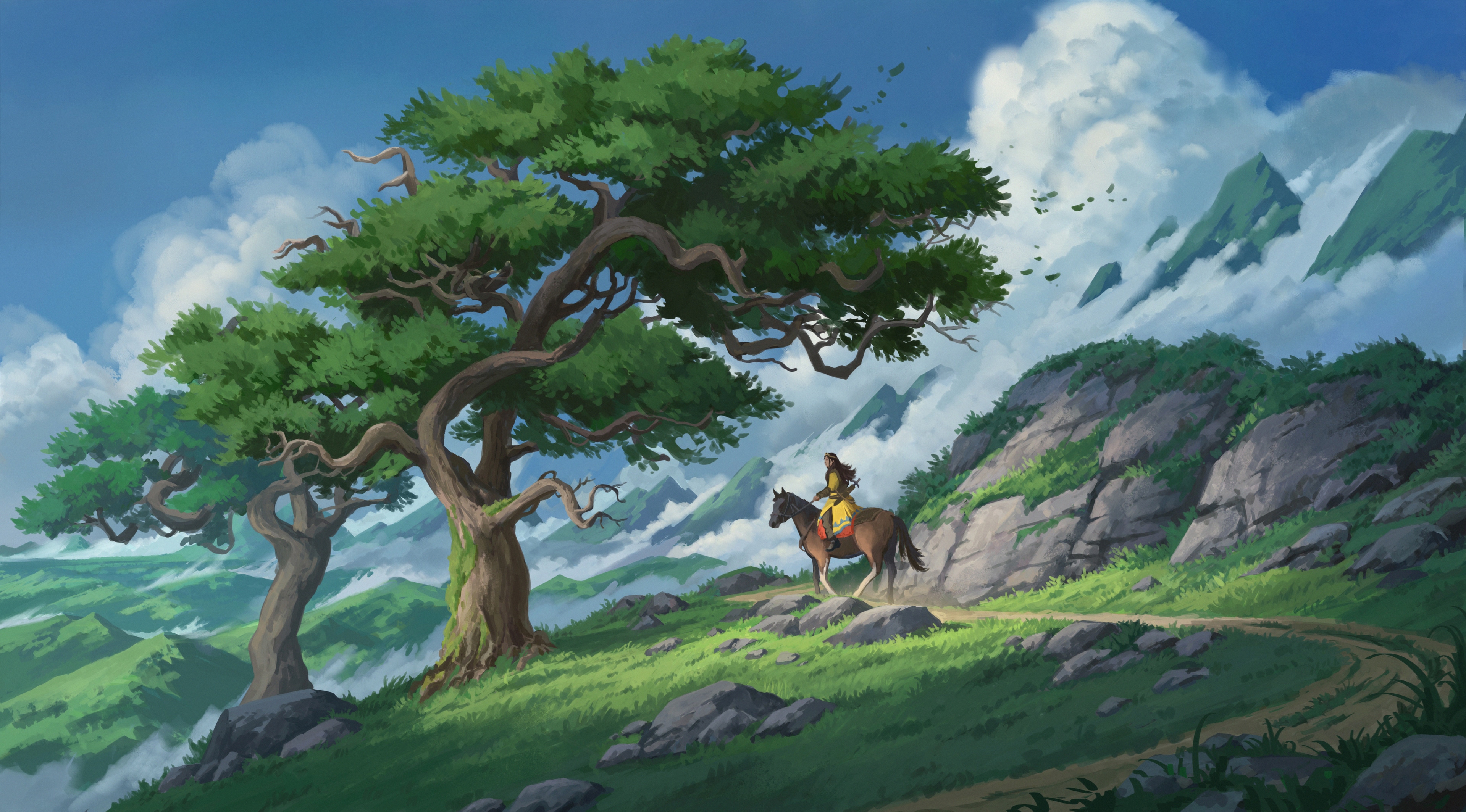 "Rider and Mystic Mountains " par JorisHalgand