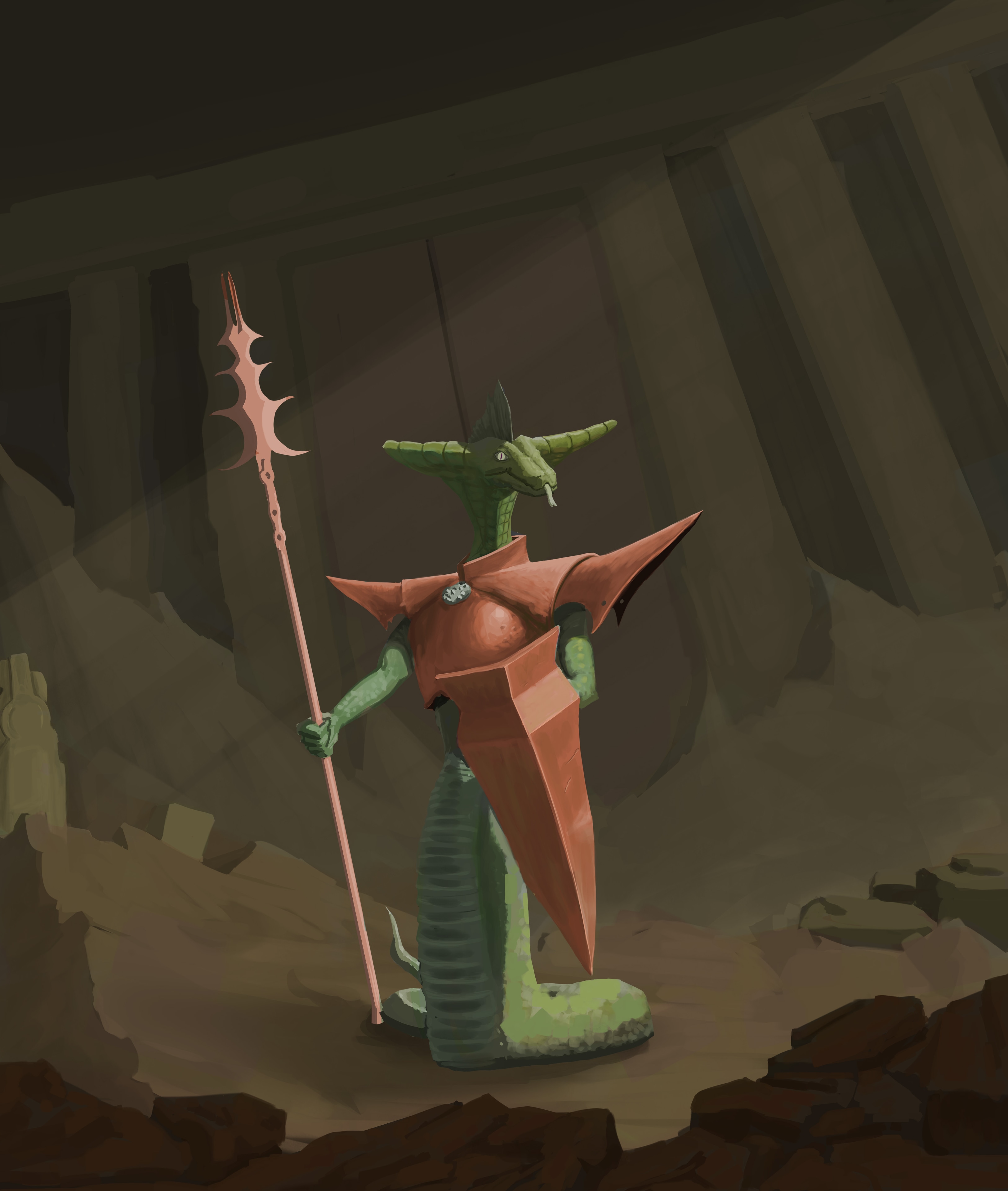 [Road to Illustrator 1/100 ] - Serpent Gardien 🐍 par Ylod