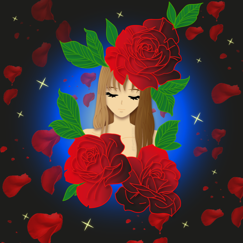 Girl & Roses par deamcerasus