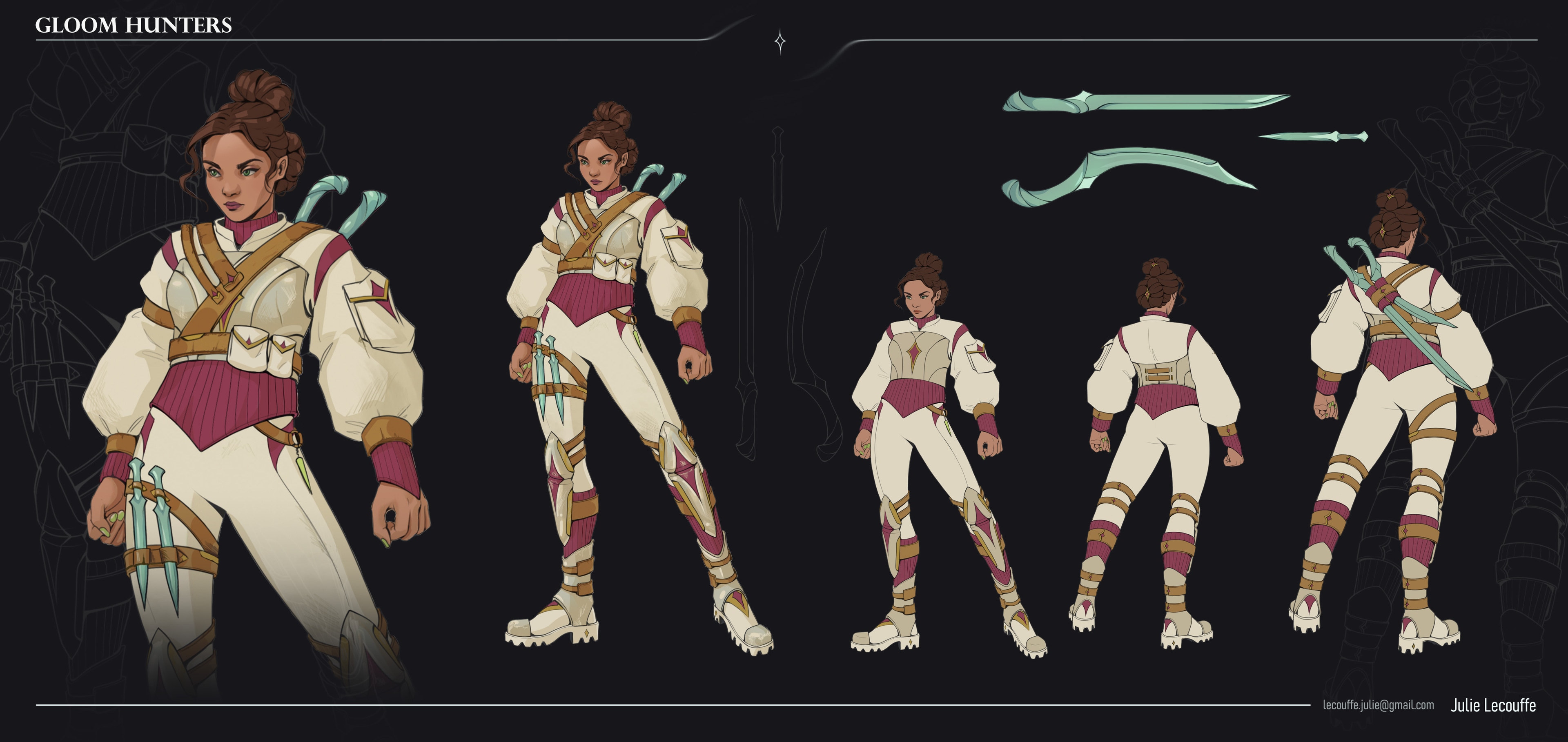 GLOOM HUNTERS | Chara design & weapons par julie lohen lecouffe
