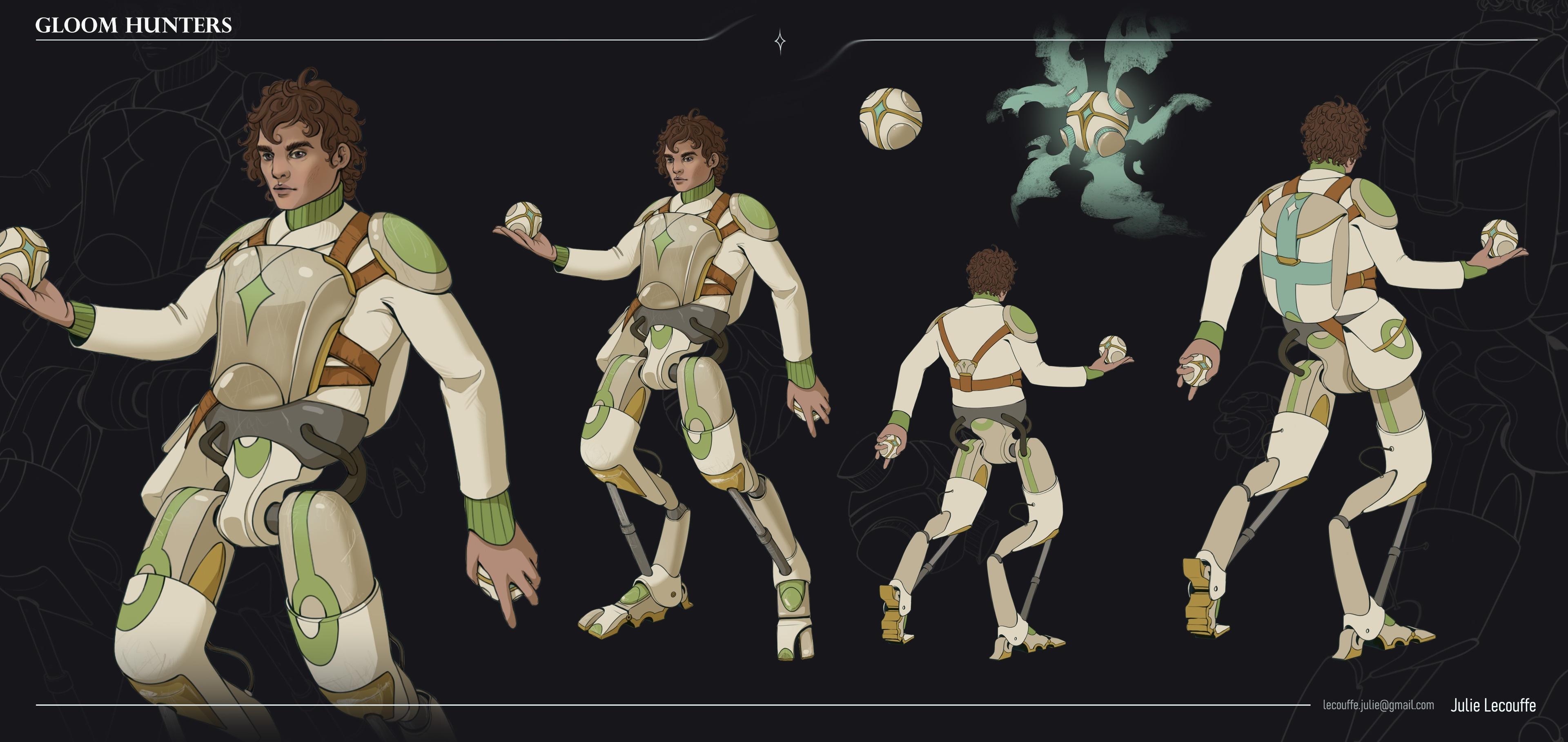 GLOOM HUNTERS | Chara design & weapons par julie lohen lecouffe