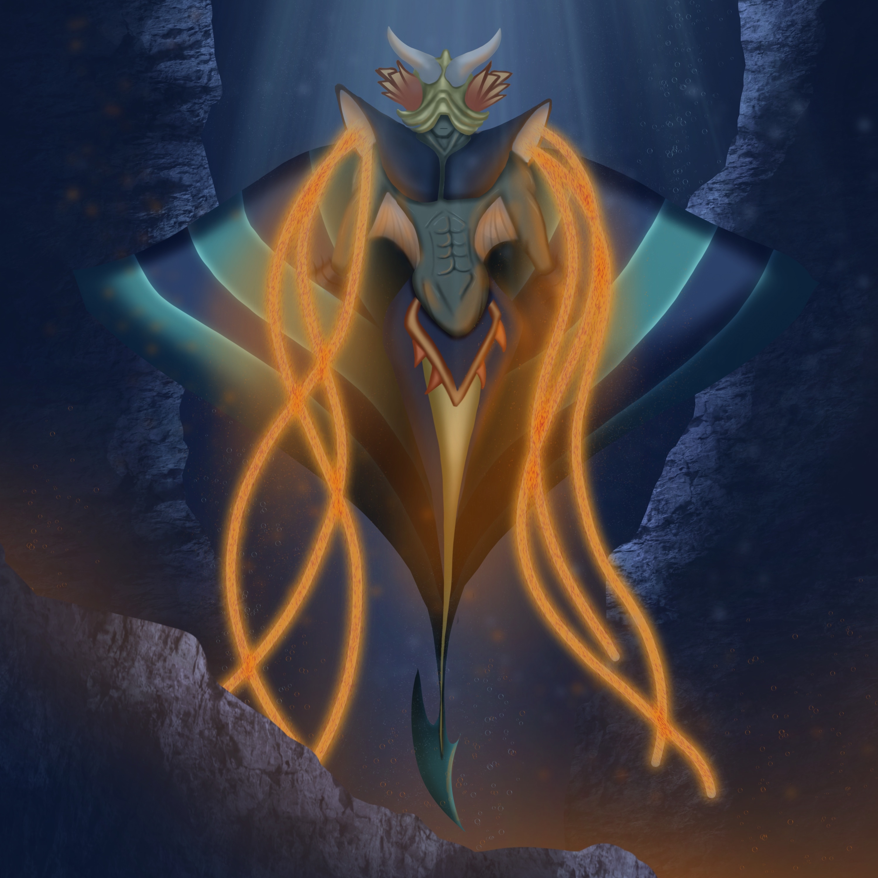 Homme Oiseaux de Feu Abyssal, Héros Élémentaire par Näkaji