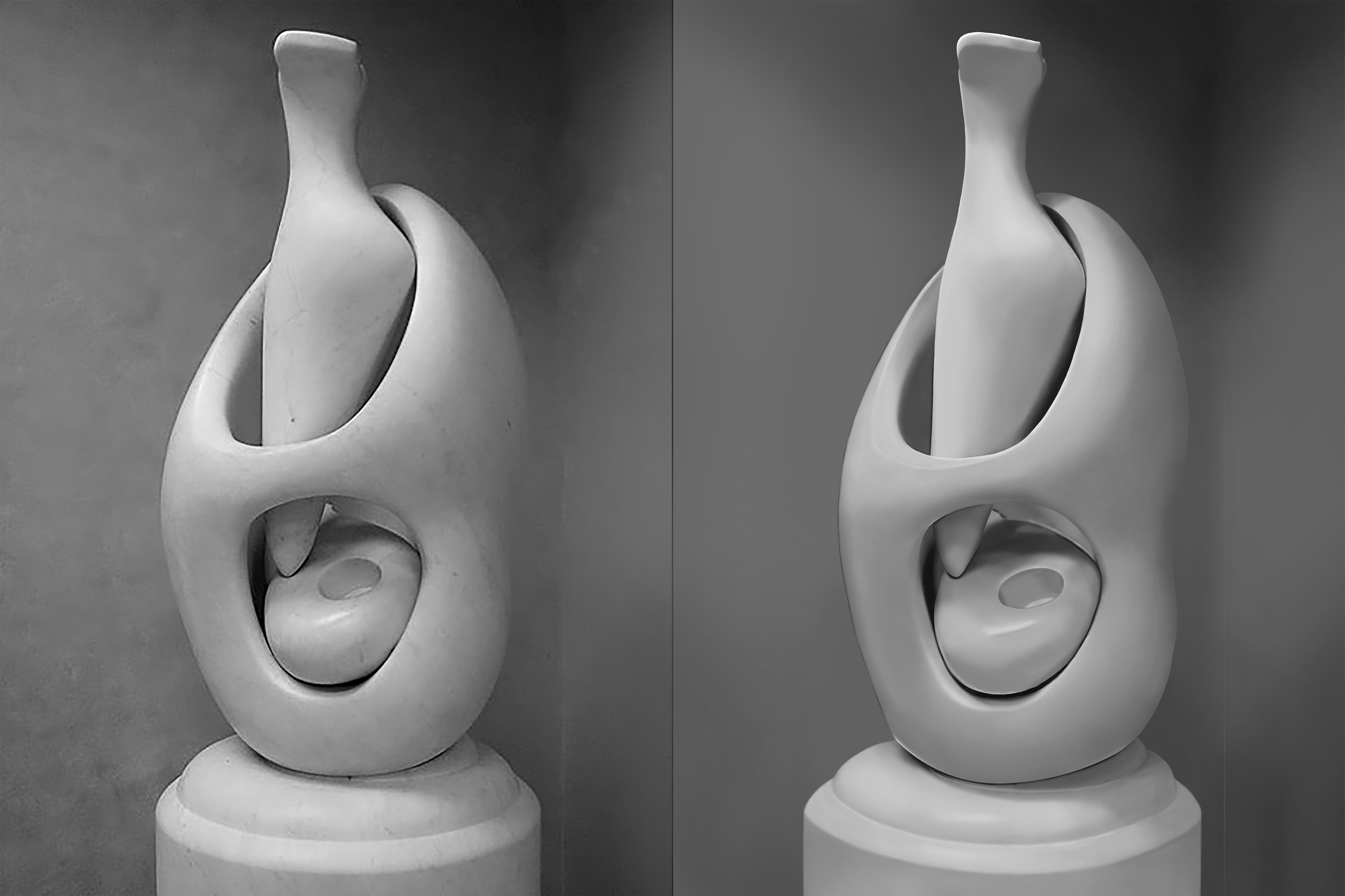 Exercice de scuplture en valeur du Chapitre 4 (Artiste : Henri Moore) par Arka