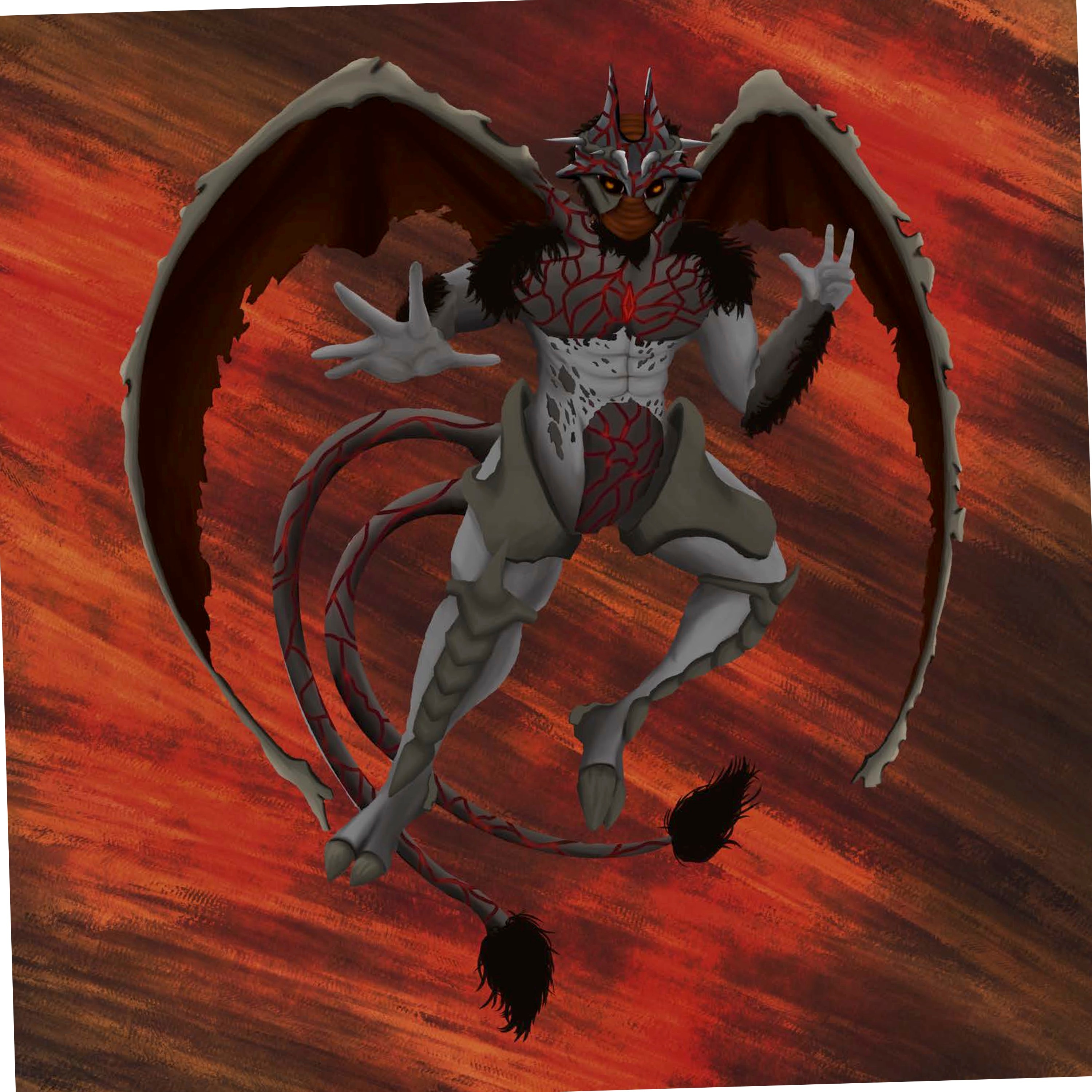 Homme Oiseau Nécro Flamboyant, Héros Élémentaire par Näkaji