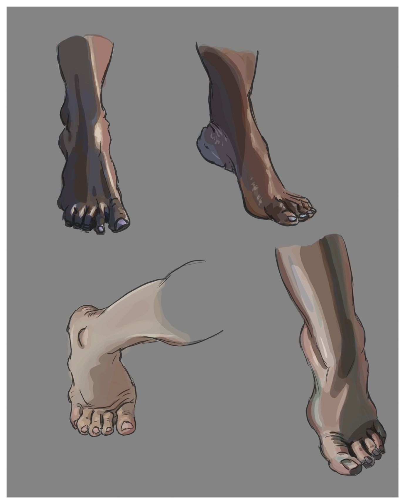 Mains et pieds - entraînement anatomie par tosh_5