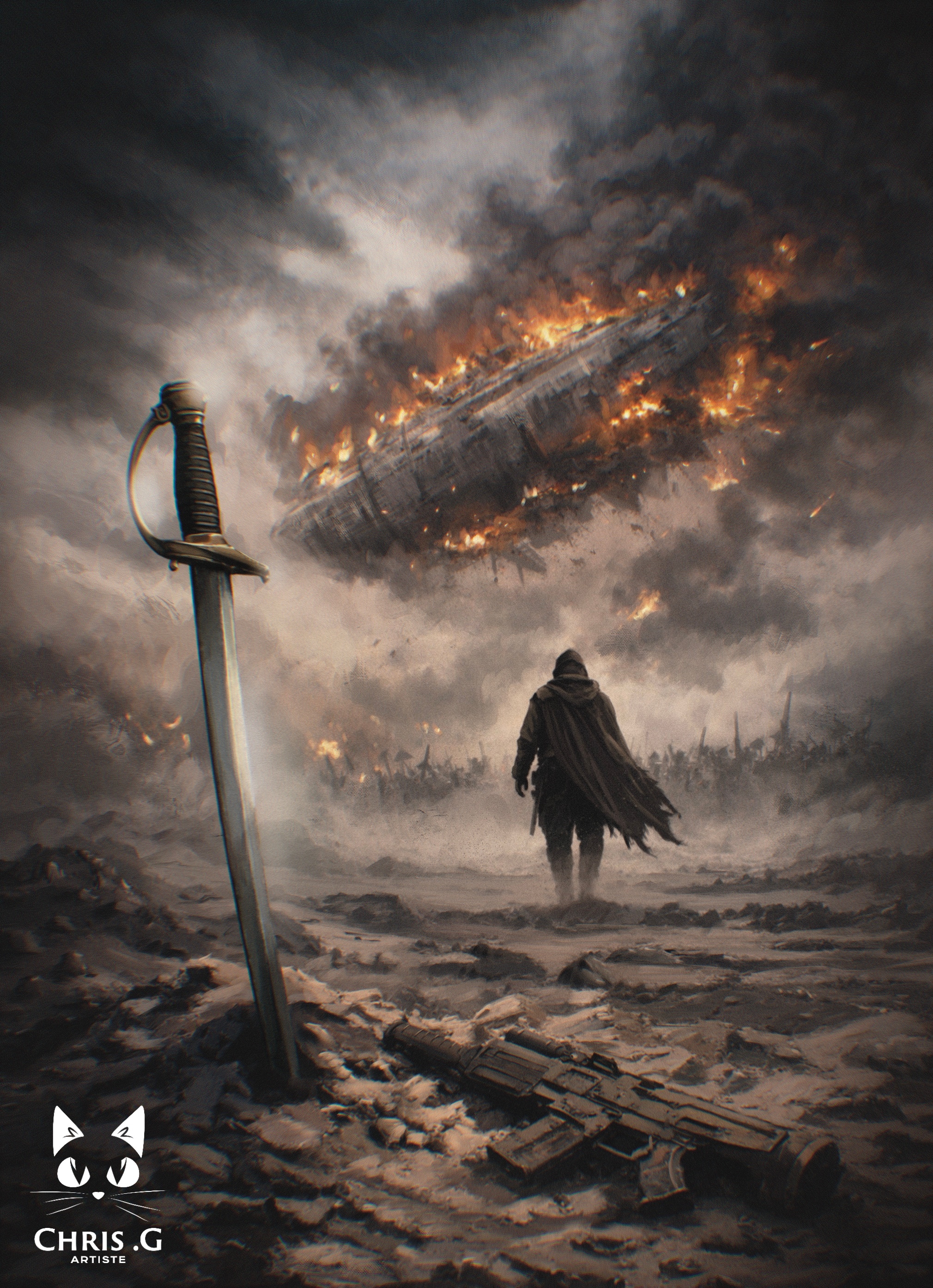 Chevalier des Cendres - Illustration Roman par Chris.G Artiste