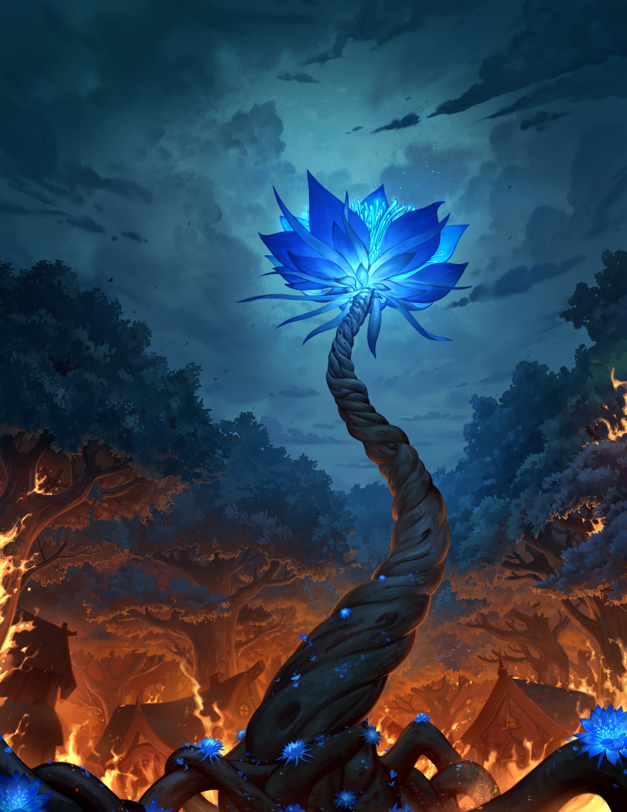 Illustration Cover - Siege of the Midnight Grove par adrienG