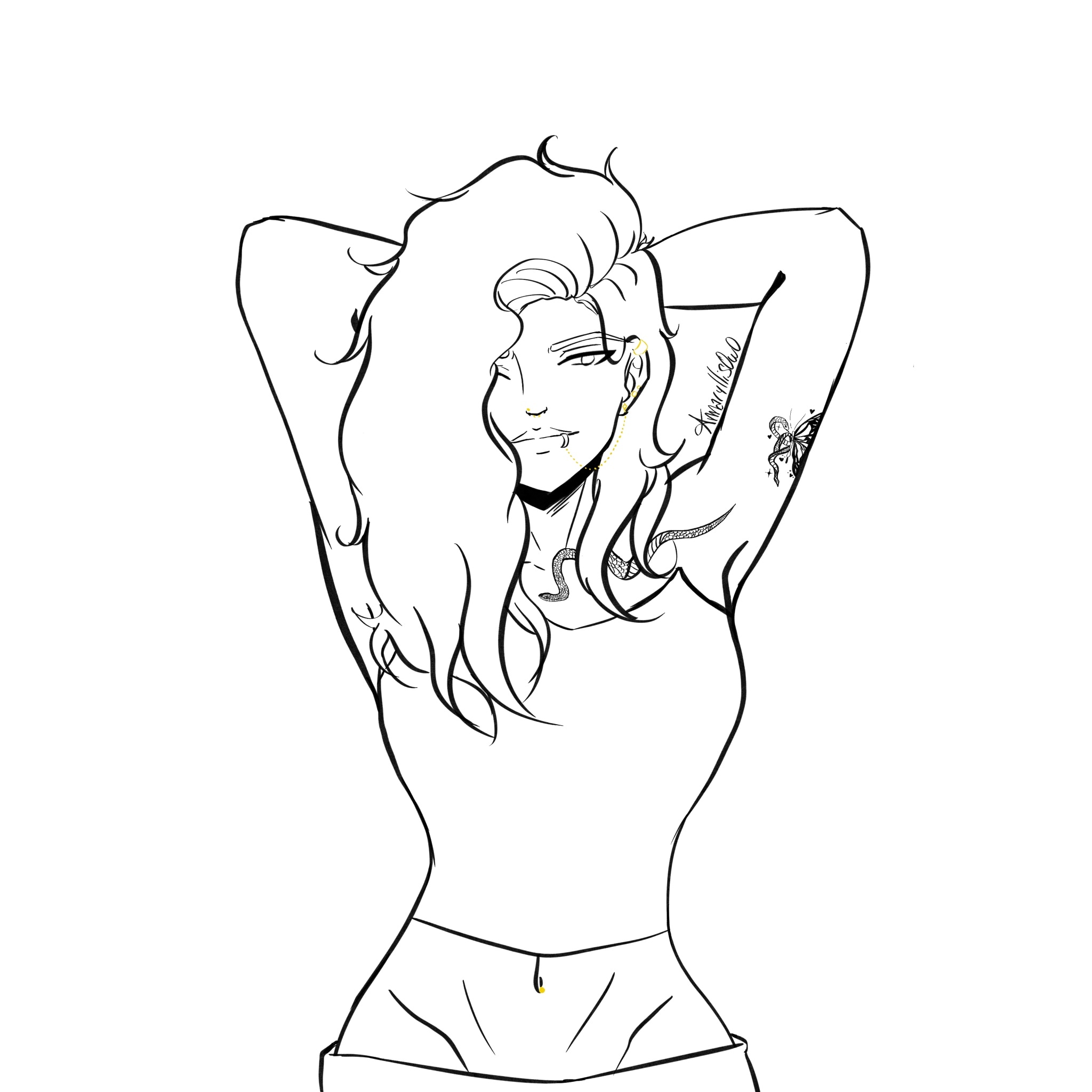 Random Women line art par amaryllis0w0