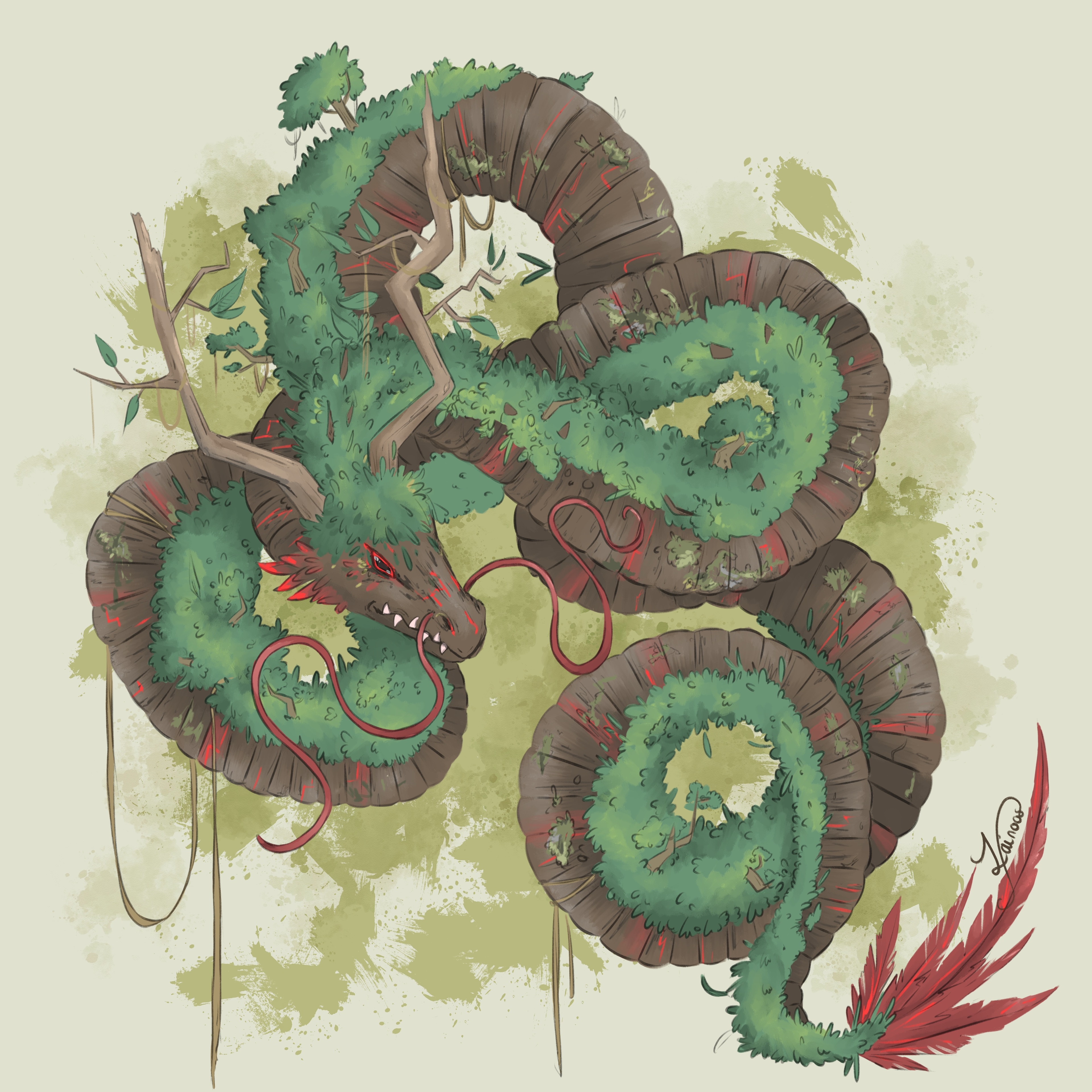 Dragon de bois par Cléophie