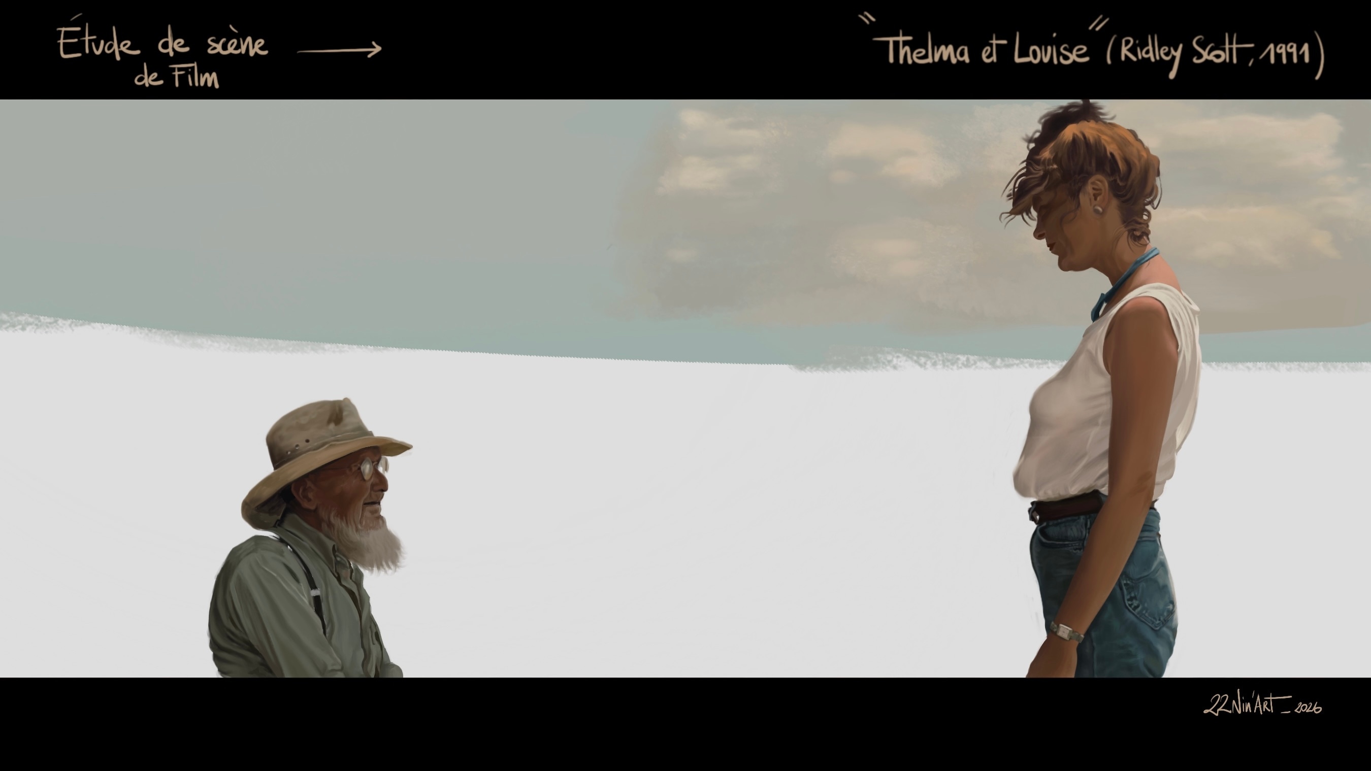 Étude de scène de film: Thelma et Louise de Ridley Scott - 1991 par 22nin-art