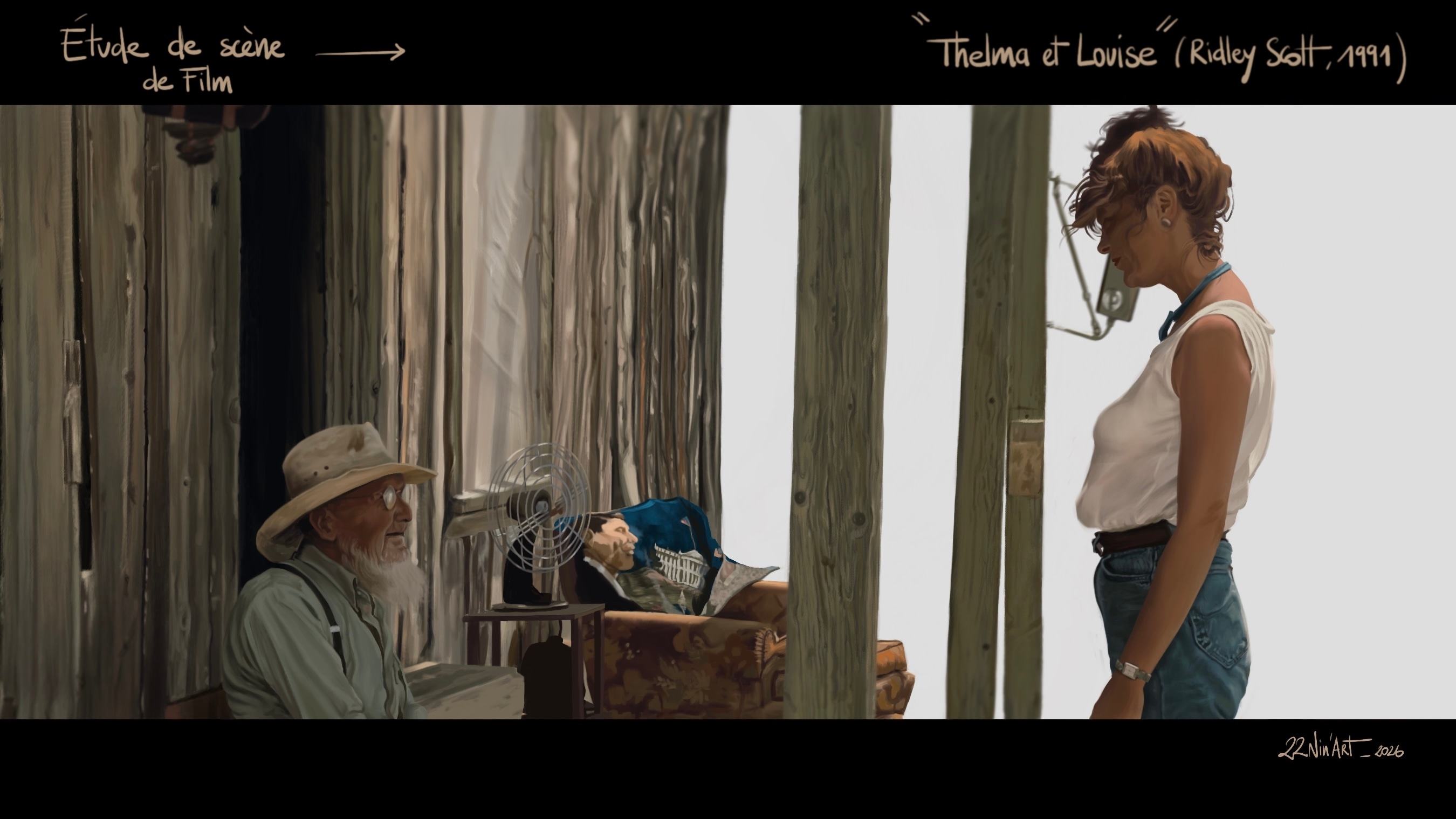 Étude de scène de film: Thelma et Louise de Ridley Scott - 1991 par 22nin-art