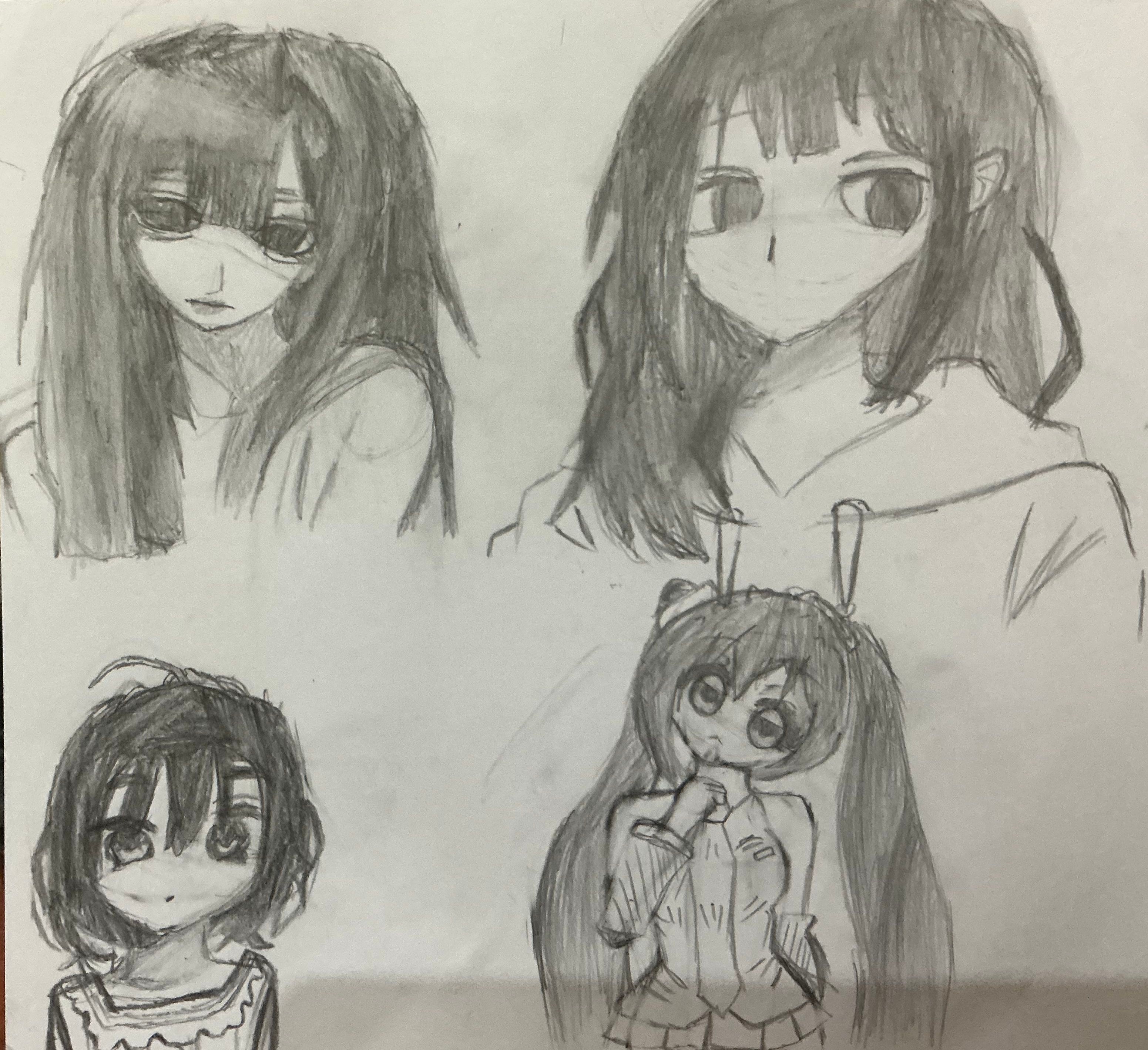 Humain et Manga crayon par loulou125