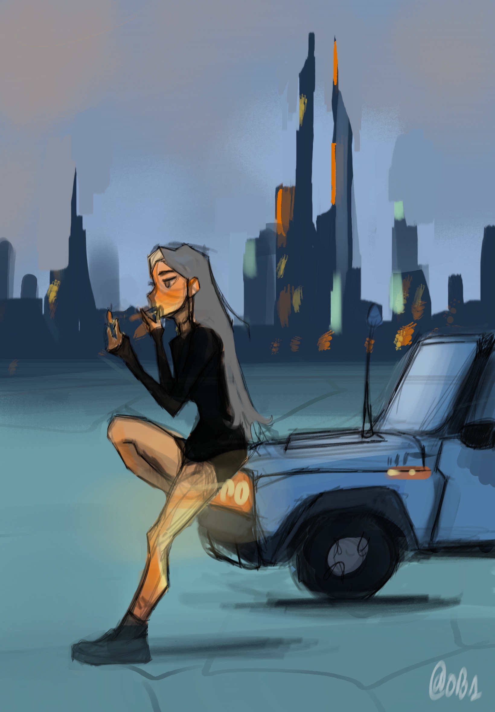 Étude rapide samdoesart 1h par ob1