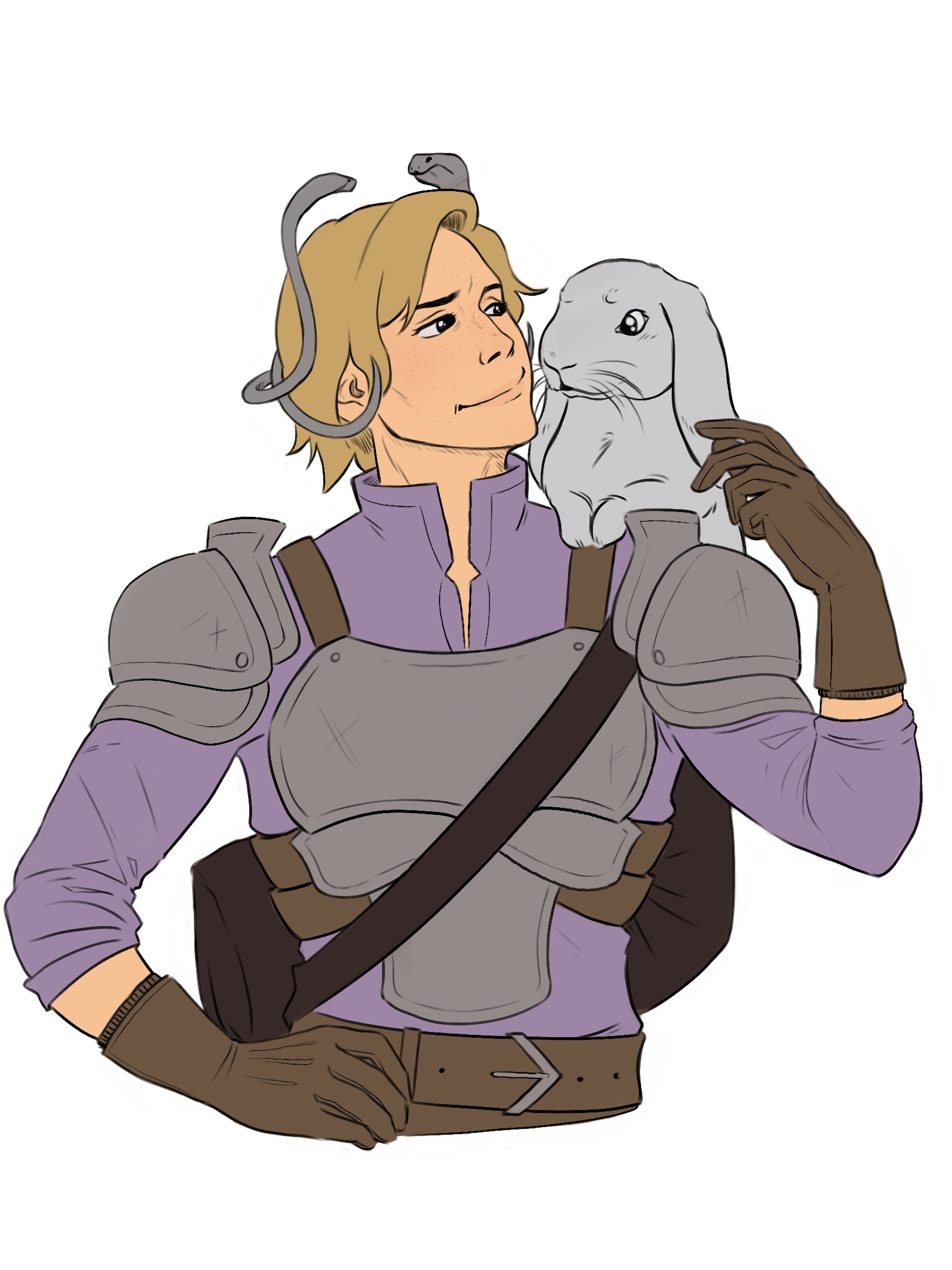 REDRAW - Le guerrier et le lapin par iselderblaick