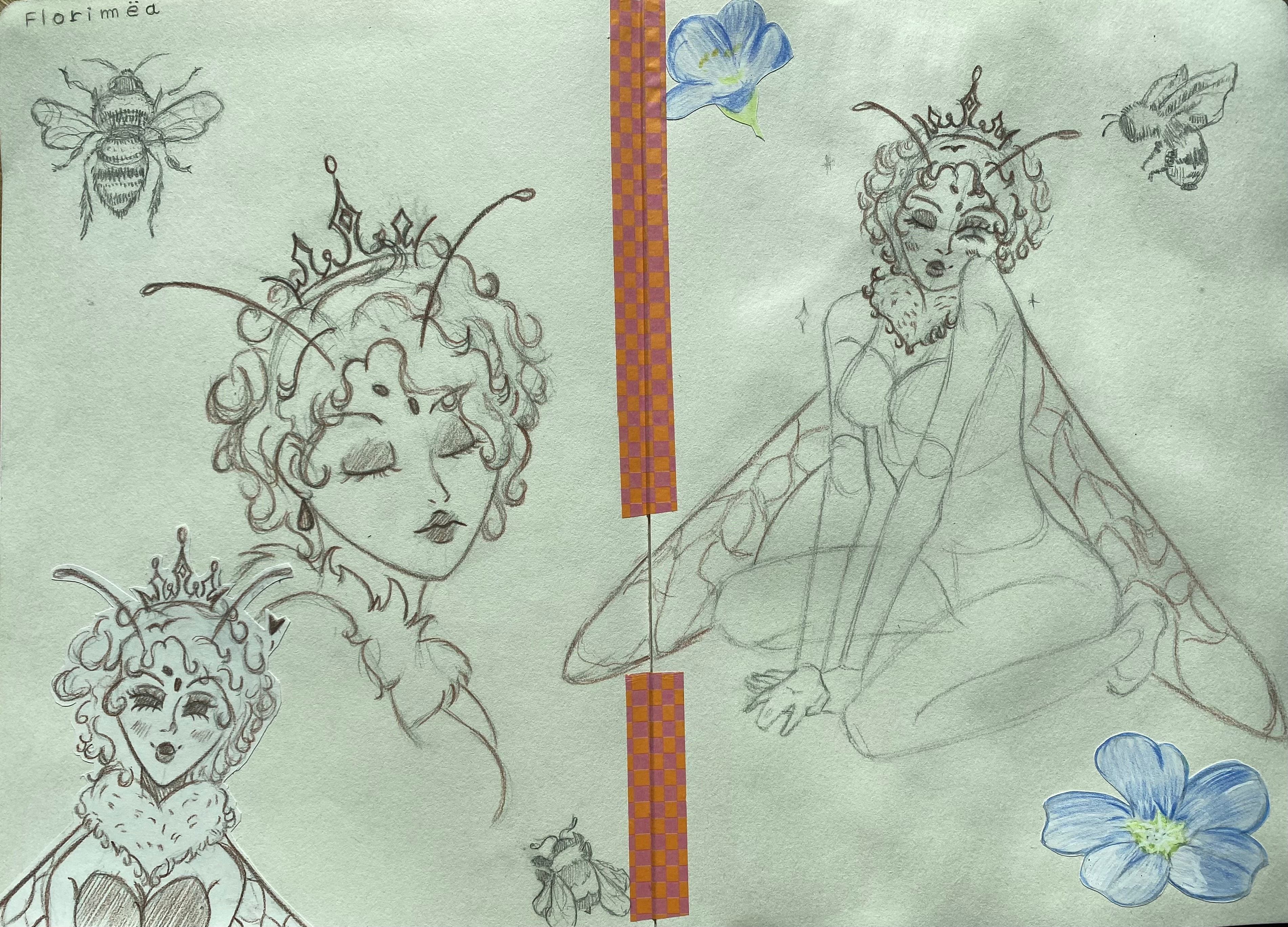 Sketchbook OC Reine Abeille par Stella Moon