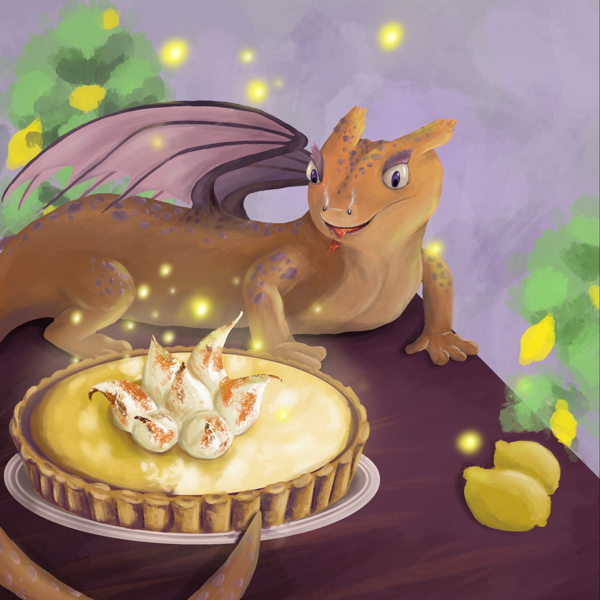 Dragon tarte au citron meringuée par Noisettosaurus