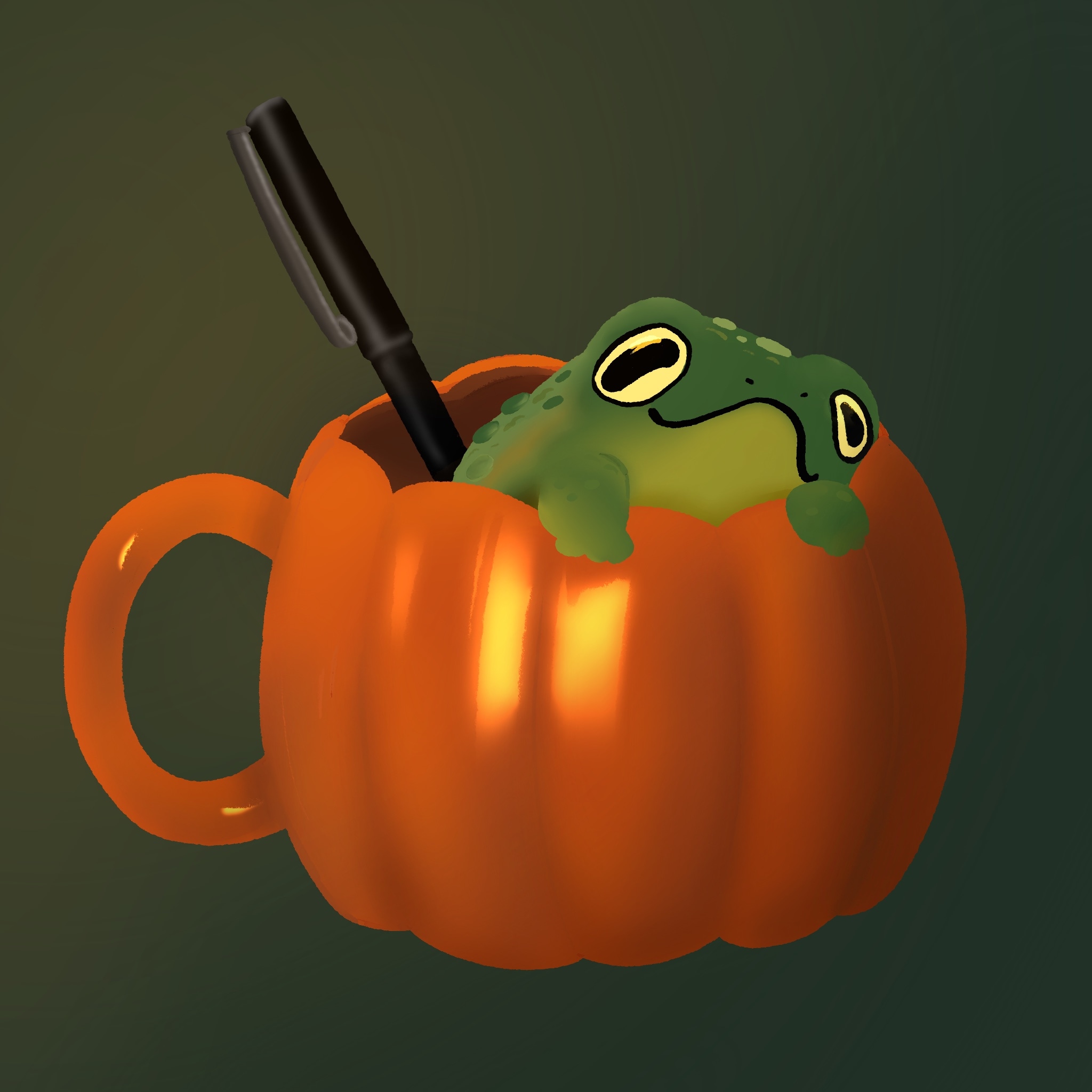 La grenouille dans ma tasse par Camalunette