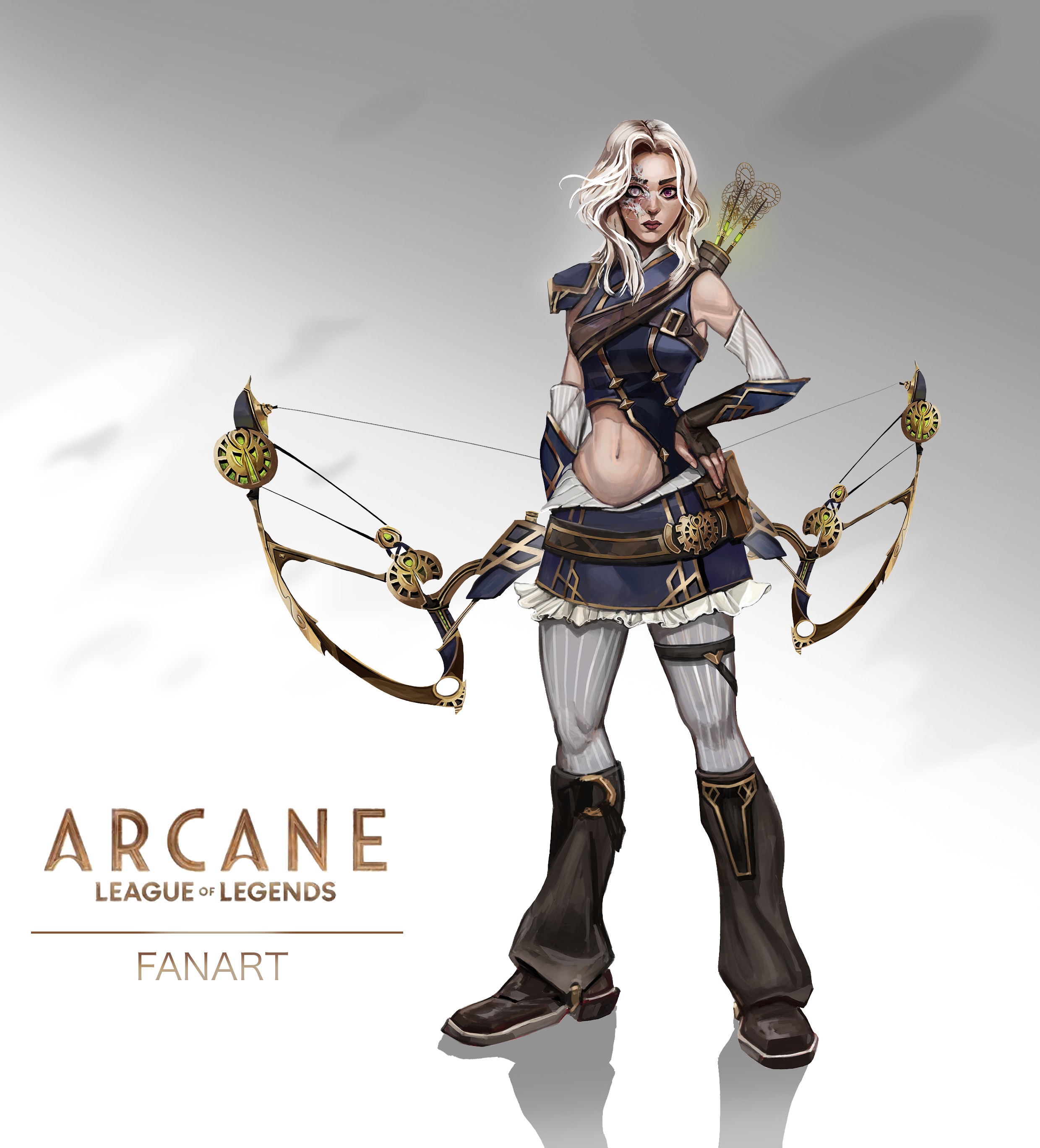 Character design façon Arcane par Mylène Patinaud