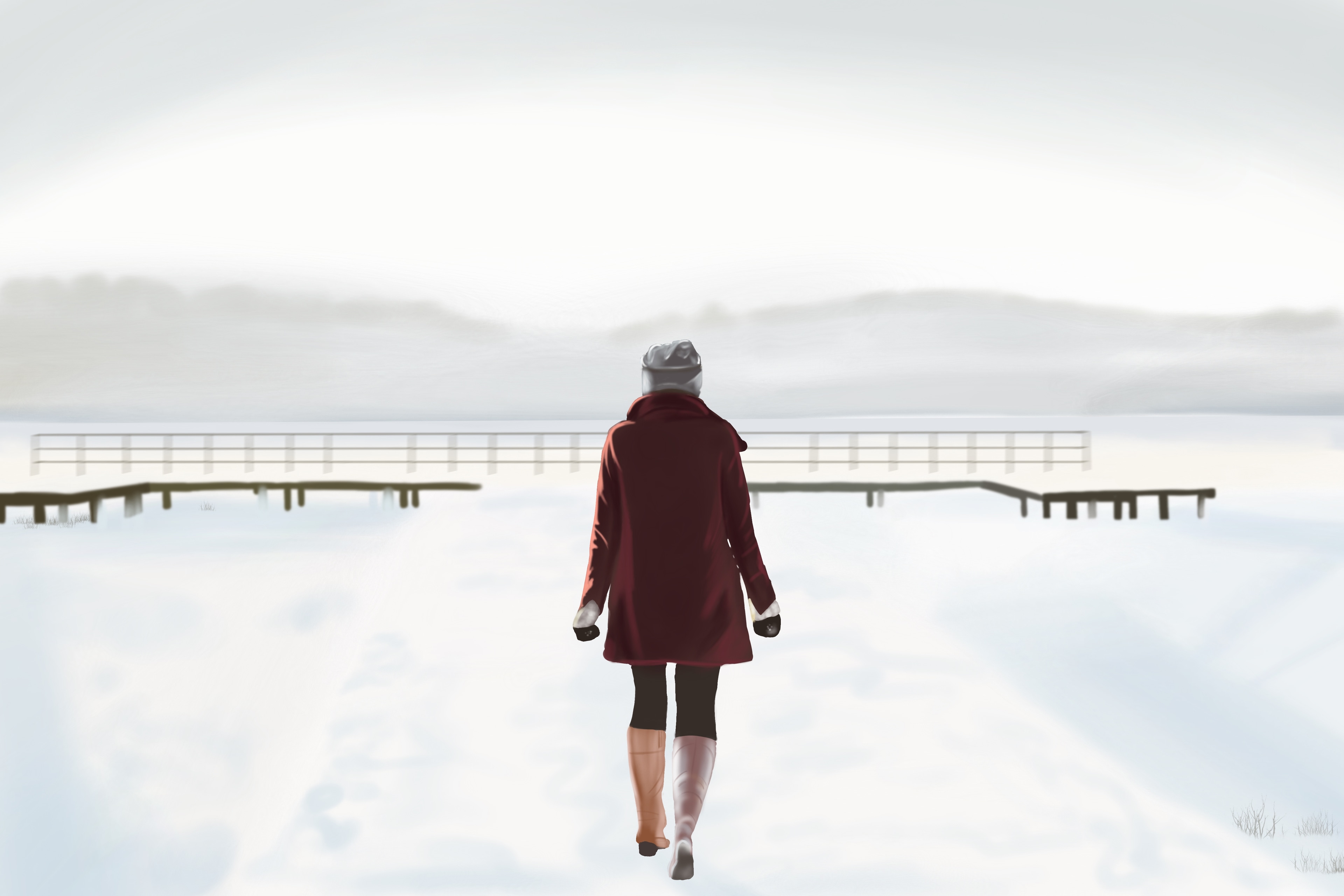 Digital Femme neige par Stella Moon