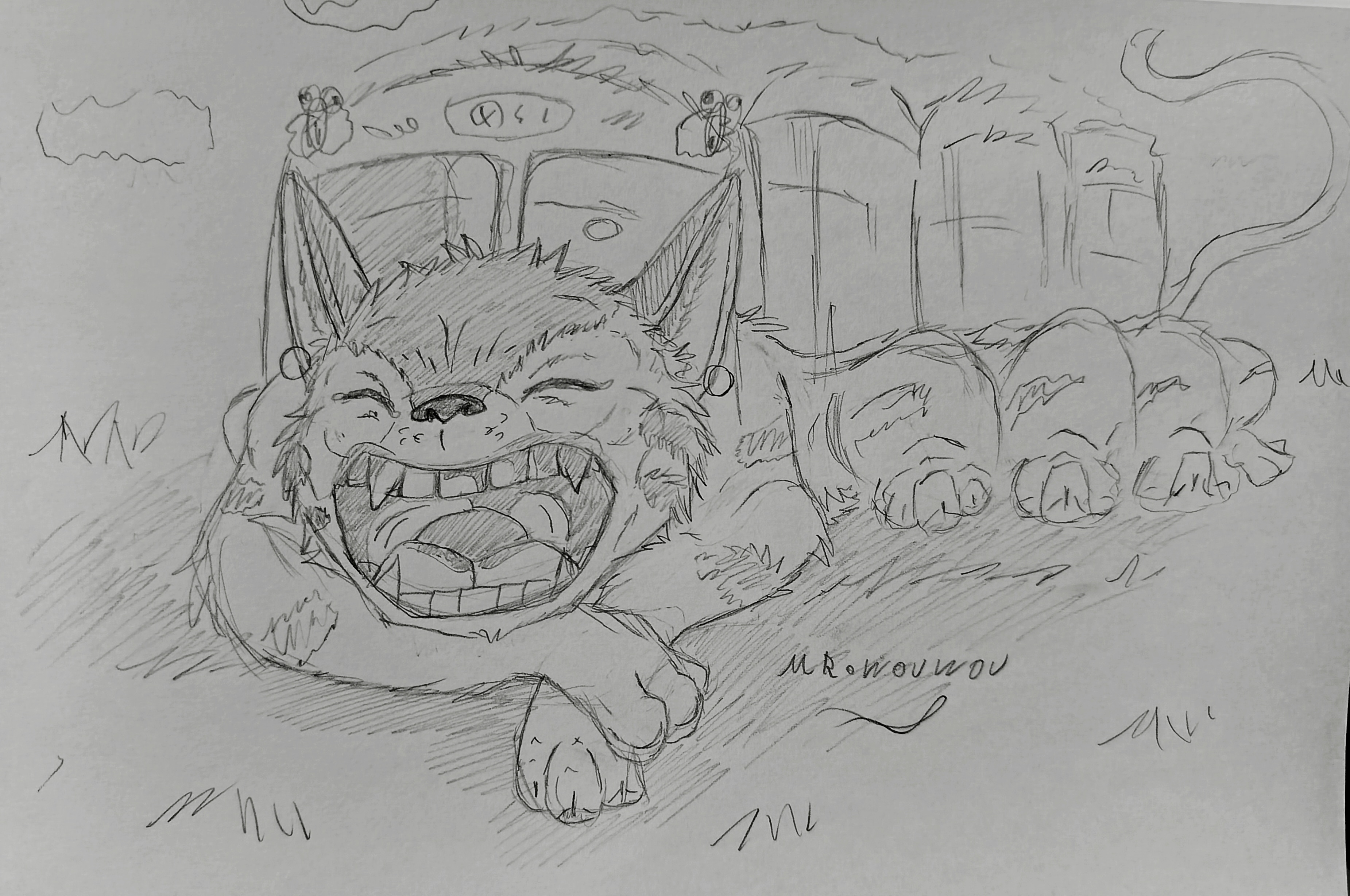 Catbus Sketchart par Mr.Wouwou