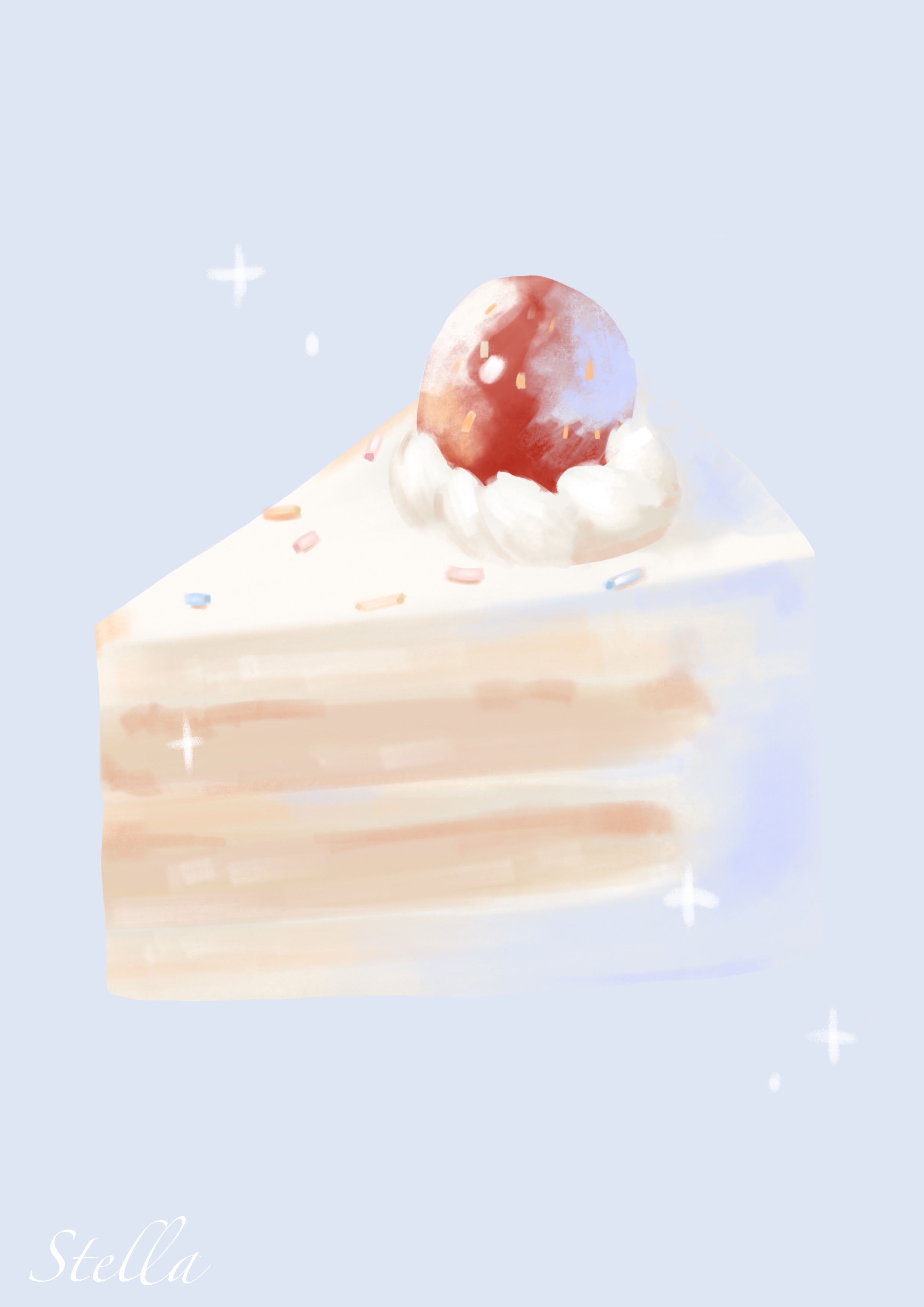 Illustration gâteau par Stella Moon