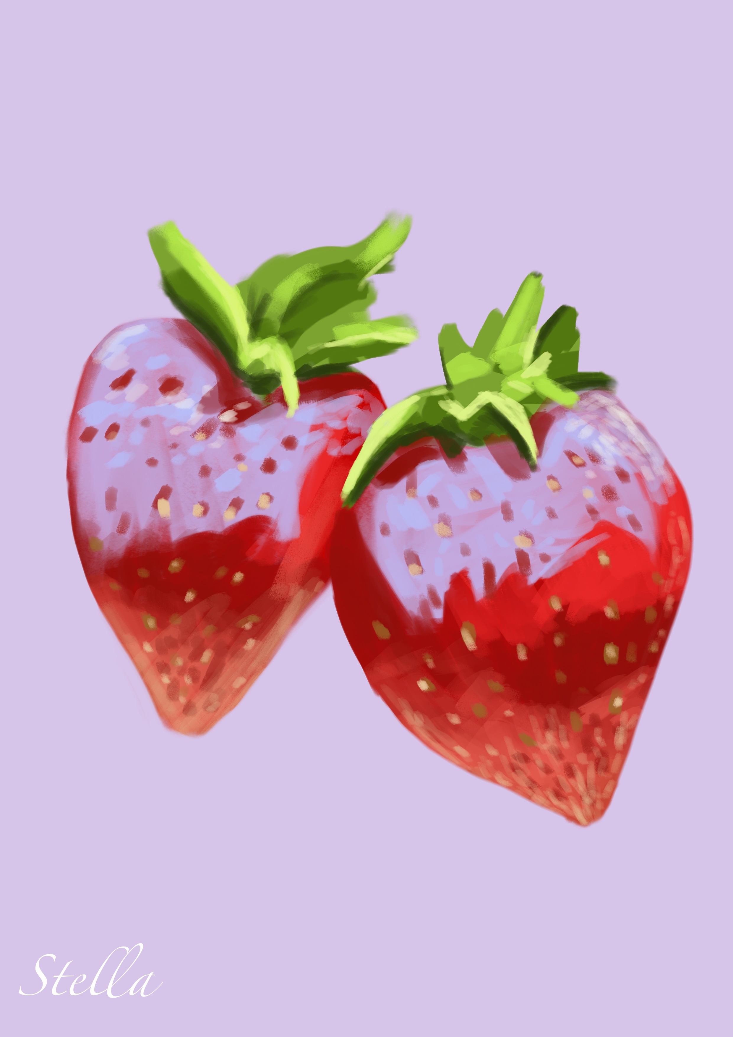 Illustration fraise par Stella Moon