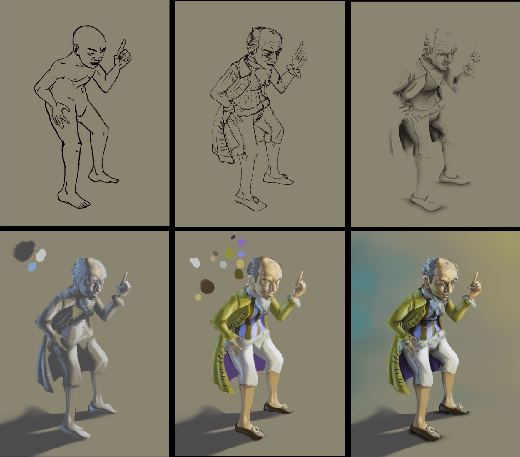 Travail personnage summer camp par L'oeuf Ou La Toile