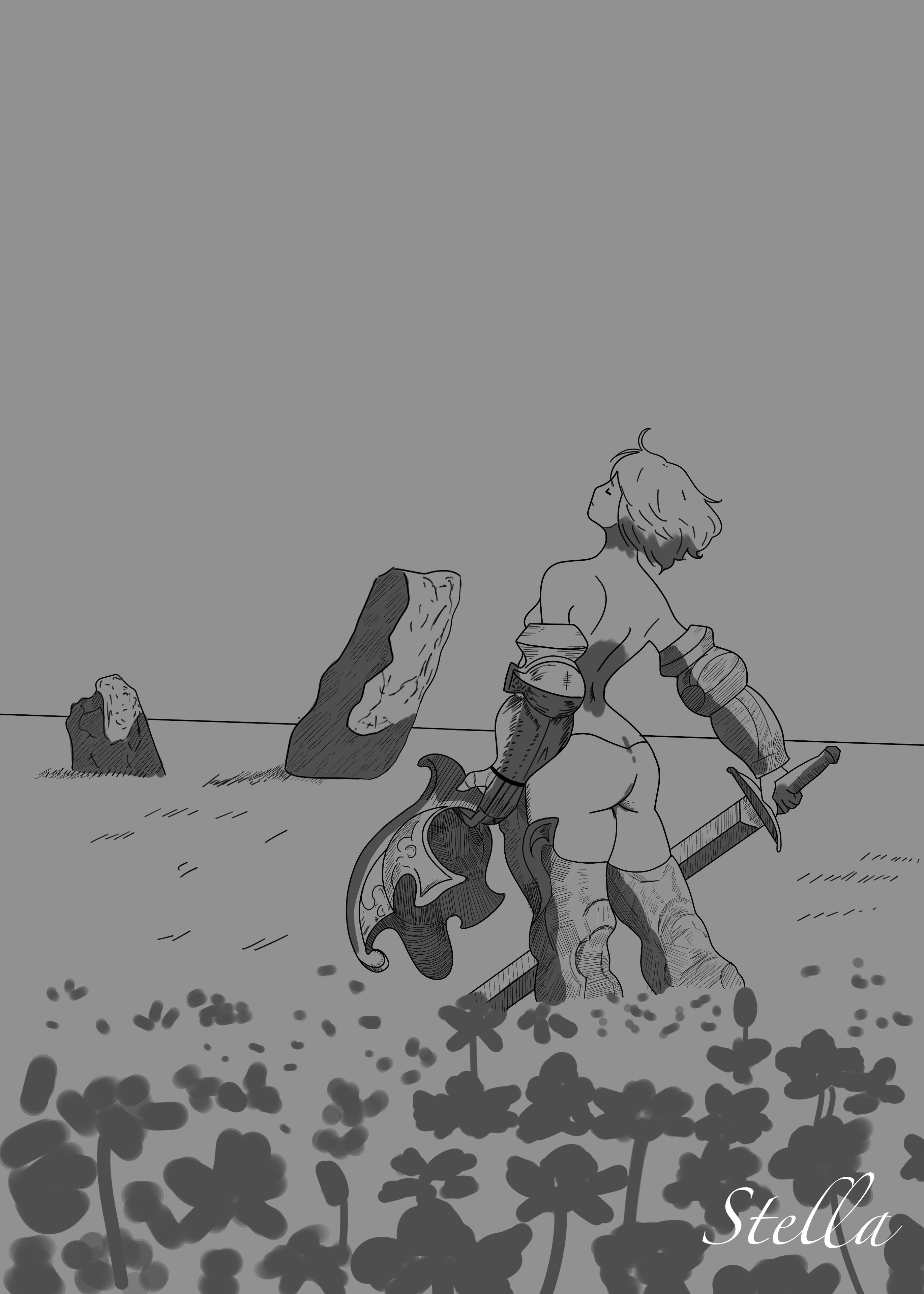 Art Camp Summer : croquis en deux valeurs par Stella Moon