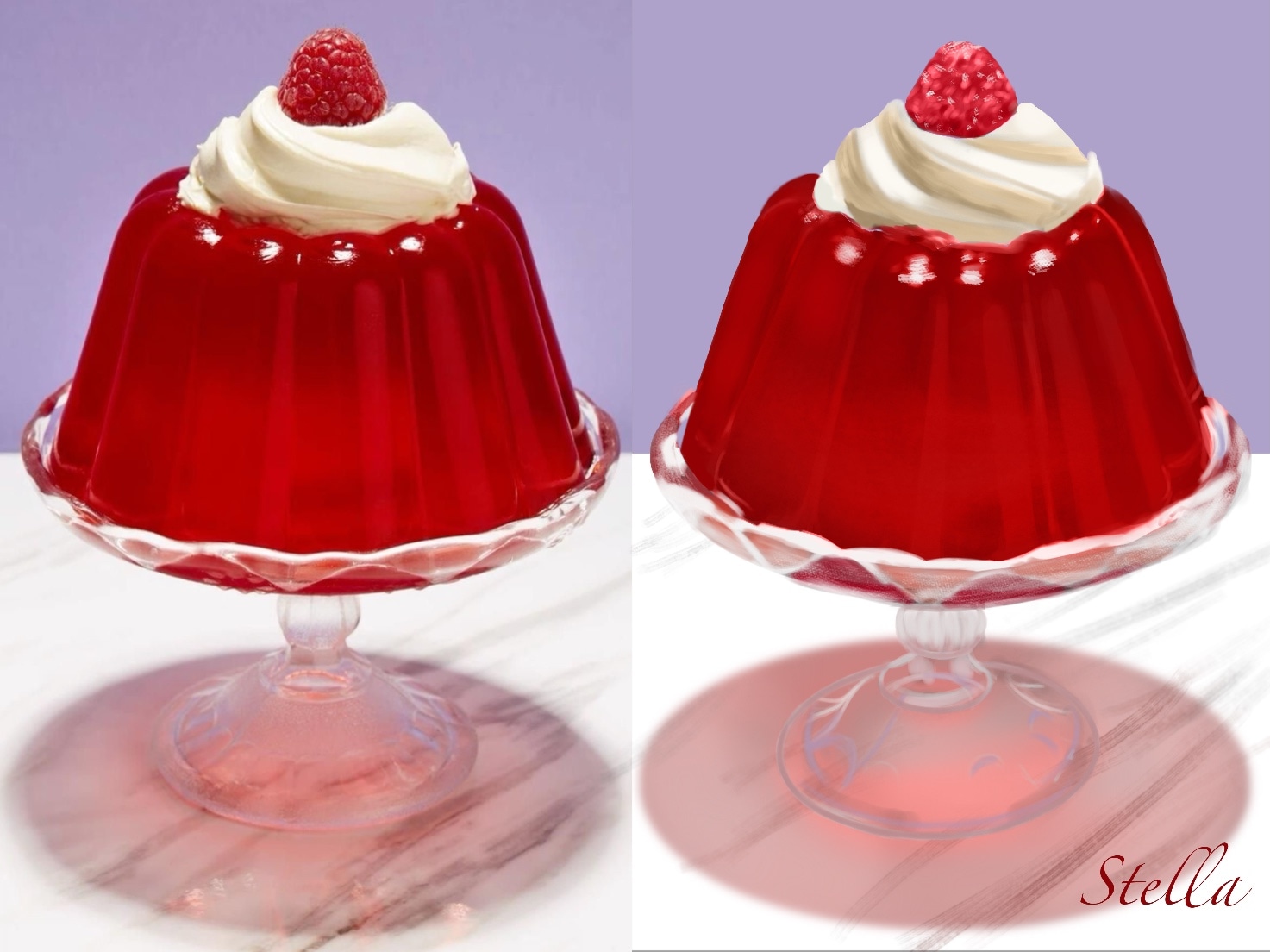 Illustration étude image Pudding couleur par Stella Moon