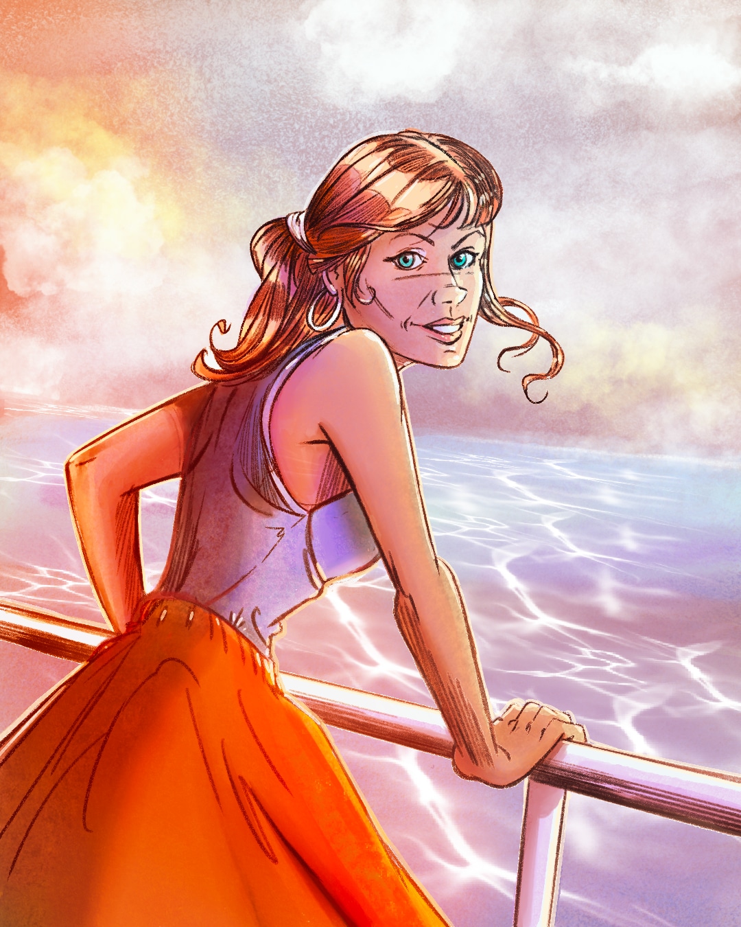 La jeune femme face à la mer par fredlameche