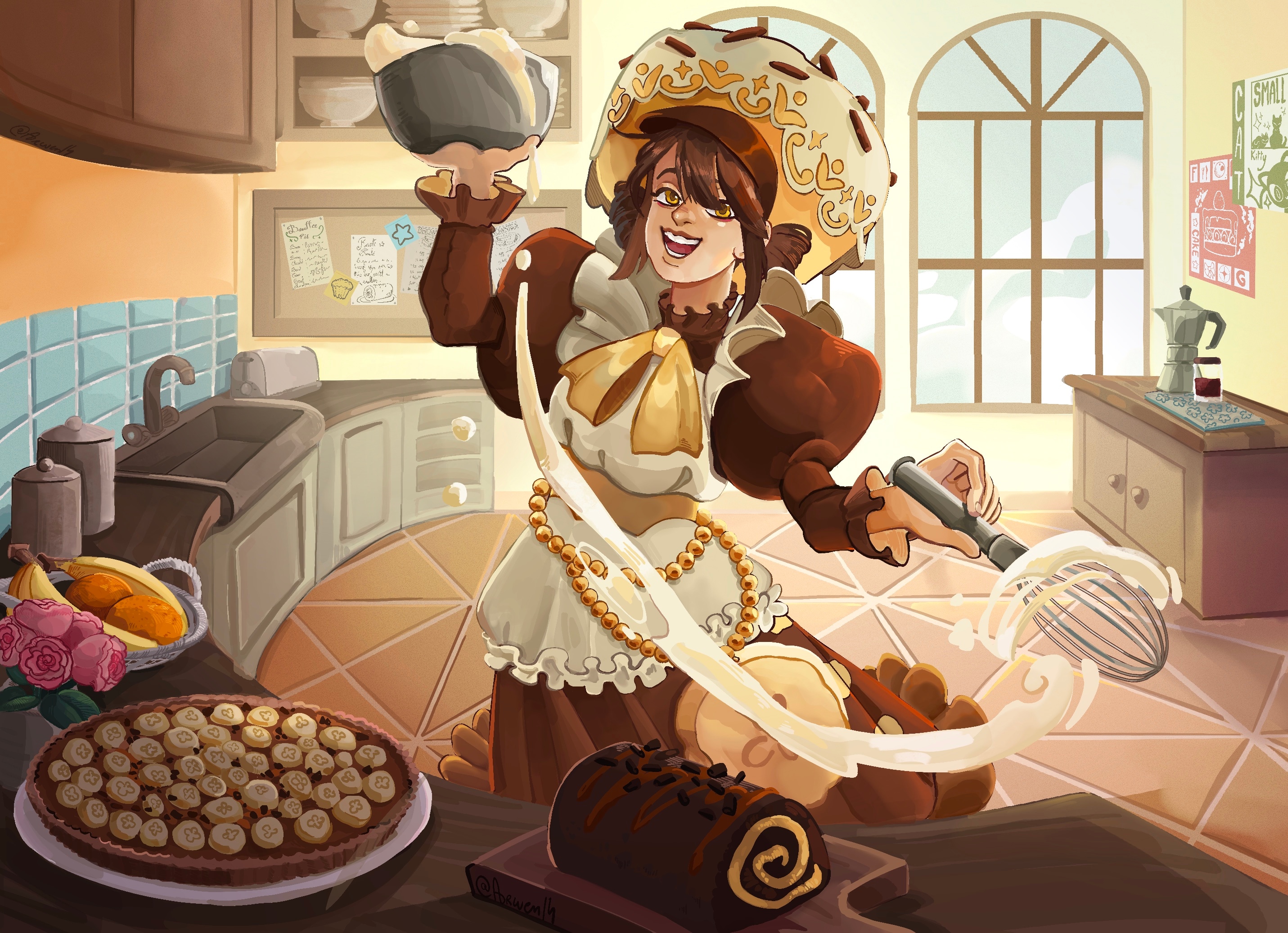 Tarte banoffee splash art par arwenl4