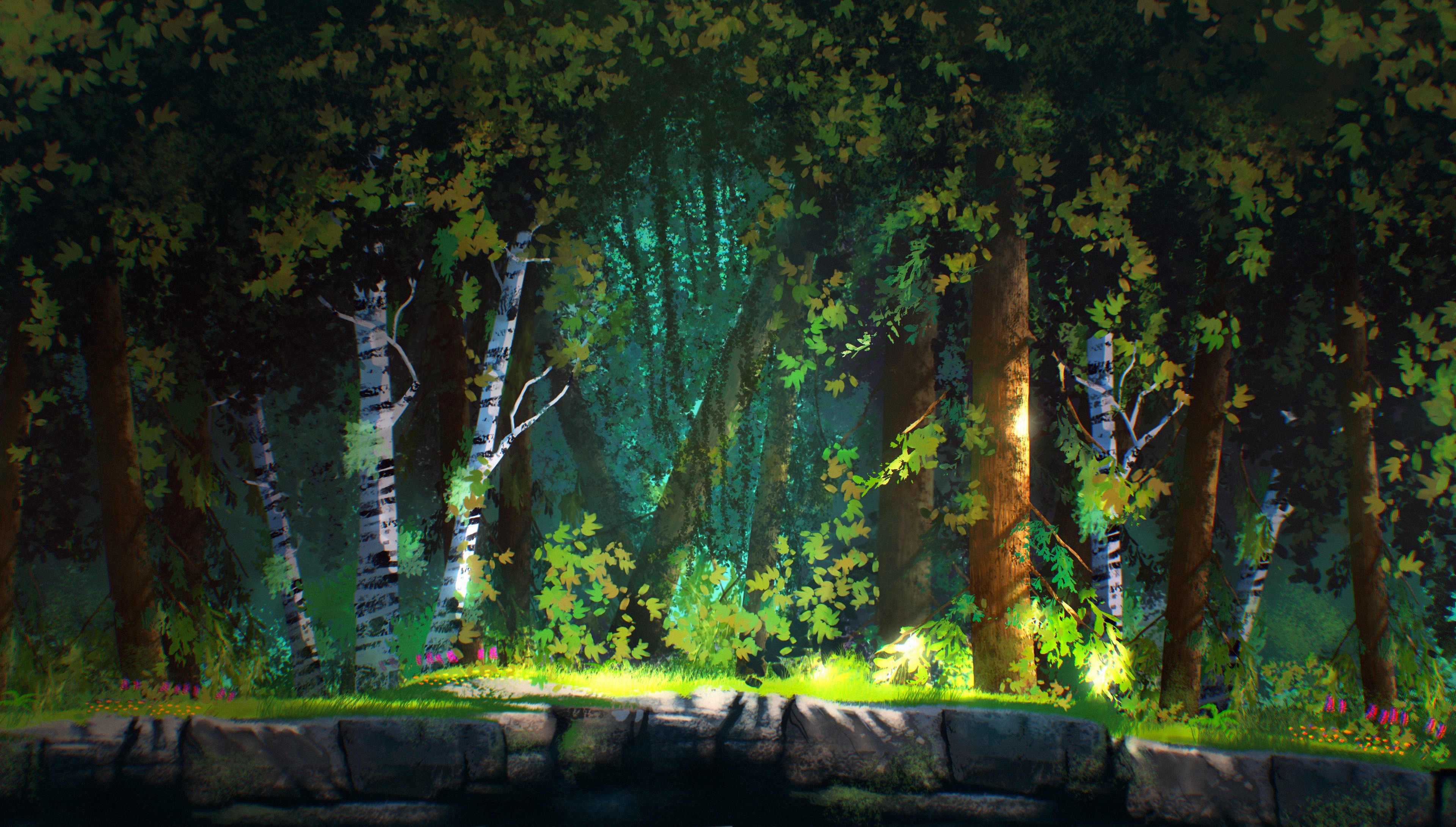 Étude de forêt de type Wild robot par Roebben