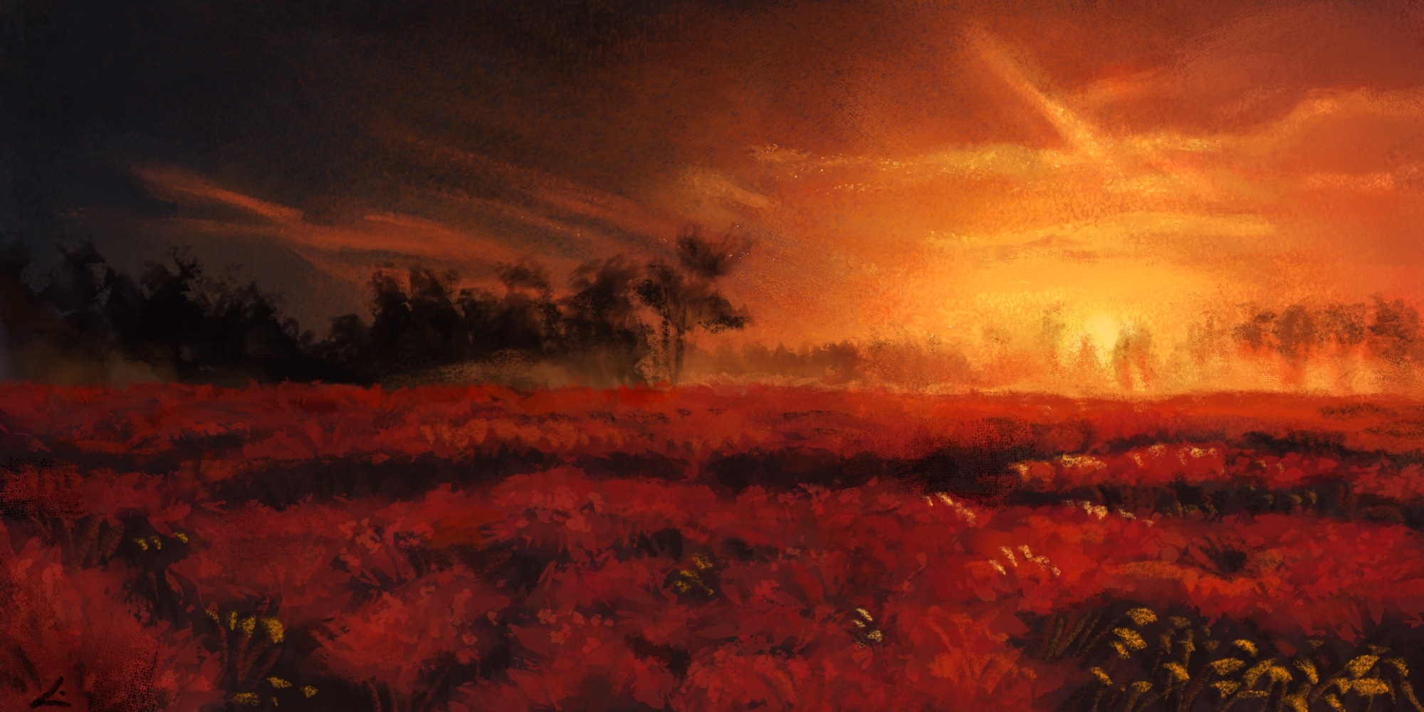 Étude - Red flowers par Chesis