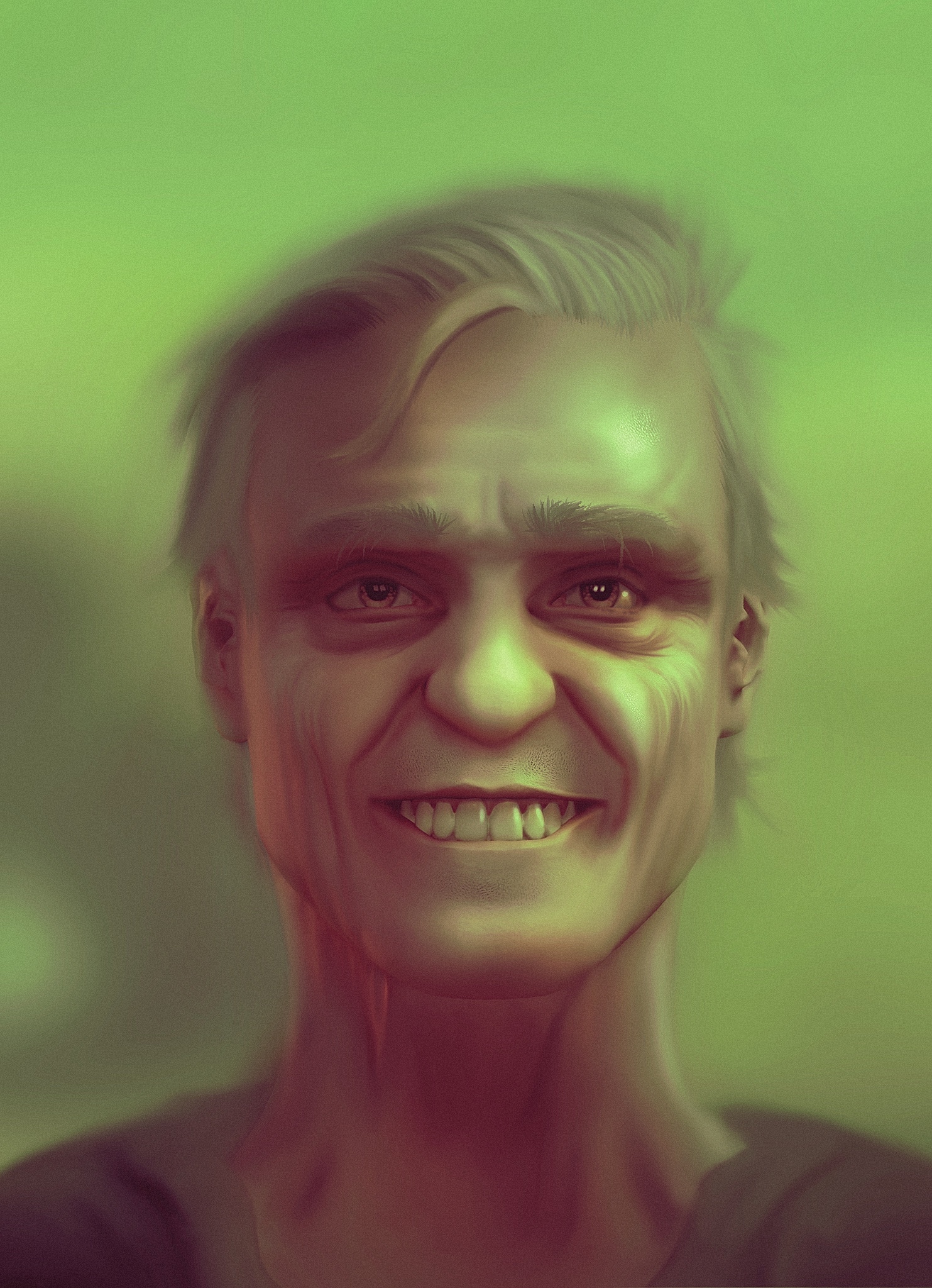 Exercice formation Axel Hutt , sculpting d’une célébrité souriante par Roebben