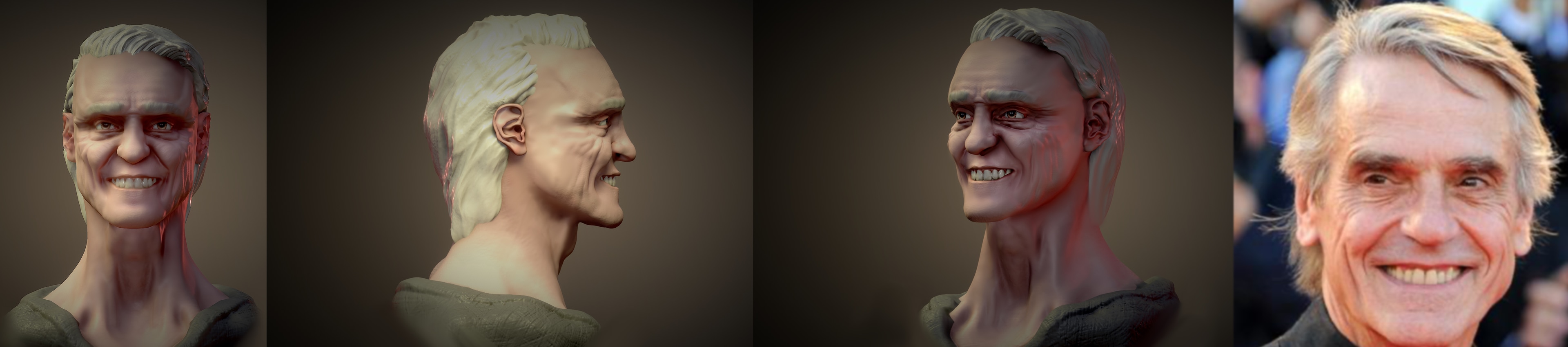 Exercice formation Axel Hutt , sculpting d’une célébrité souriante par Roebben