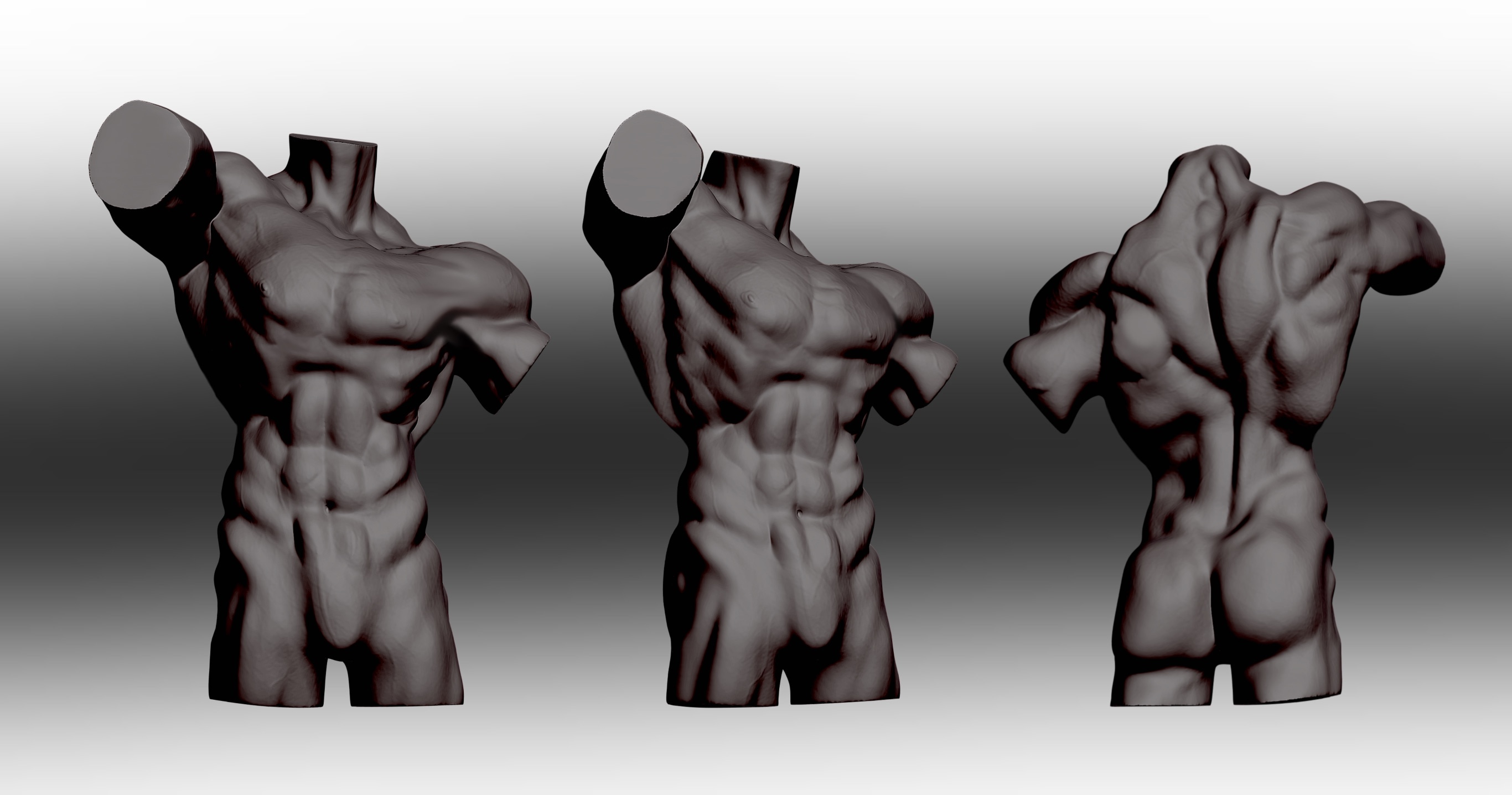 Sculpture torse _ formation Axel Hutt par Roebben