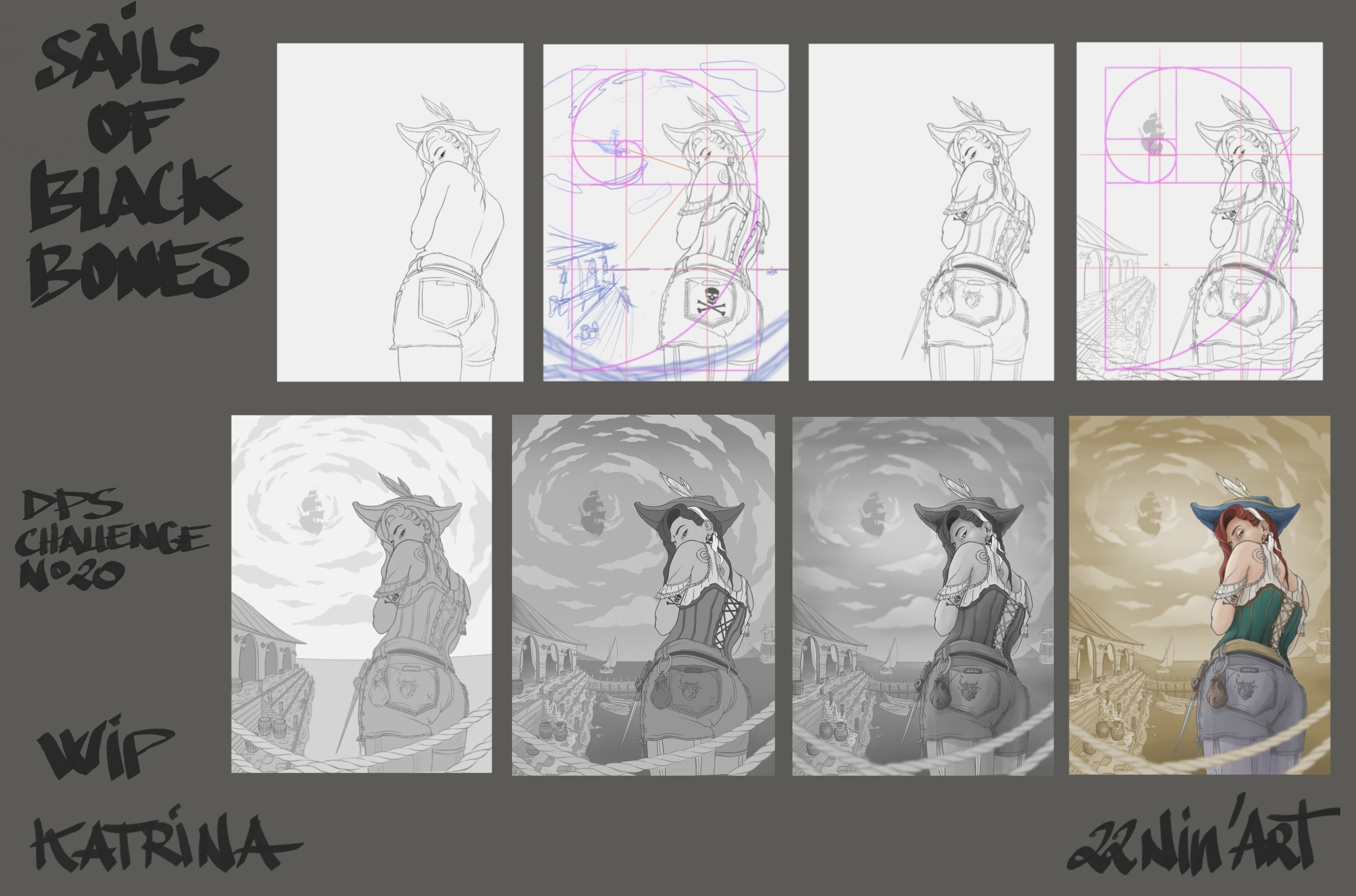 Katryna La séductrice (Challenge #20 Sails of Black Bones) par 22nin-art