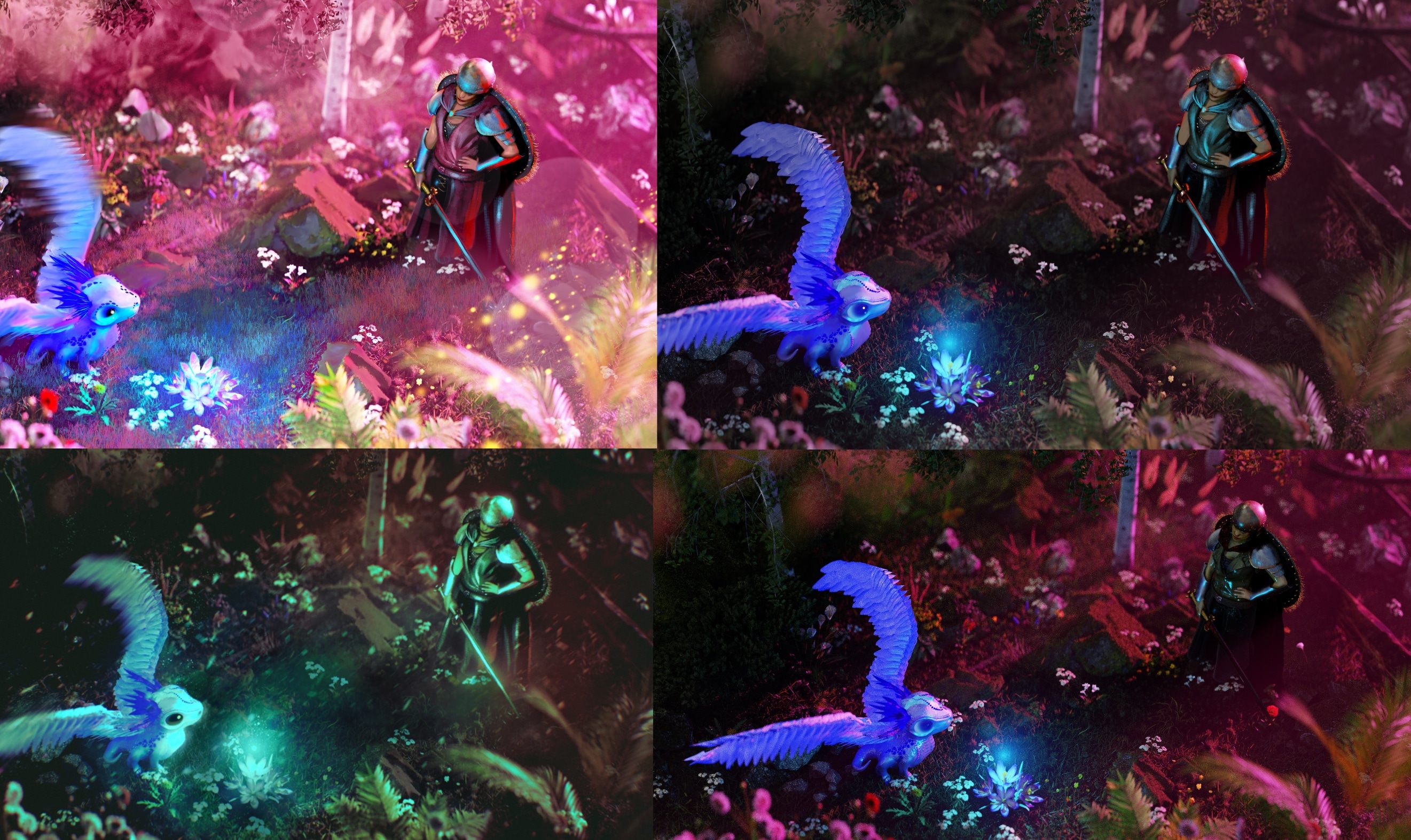 Le petit dragon et la fleur par Roebben