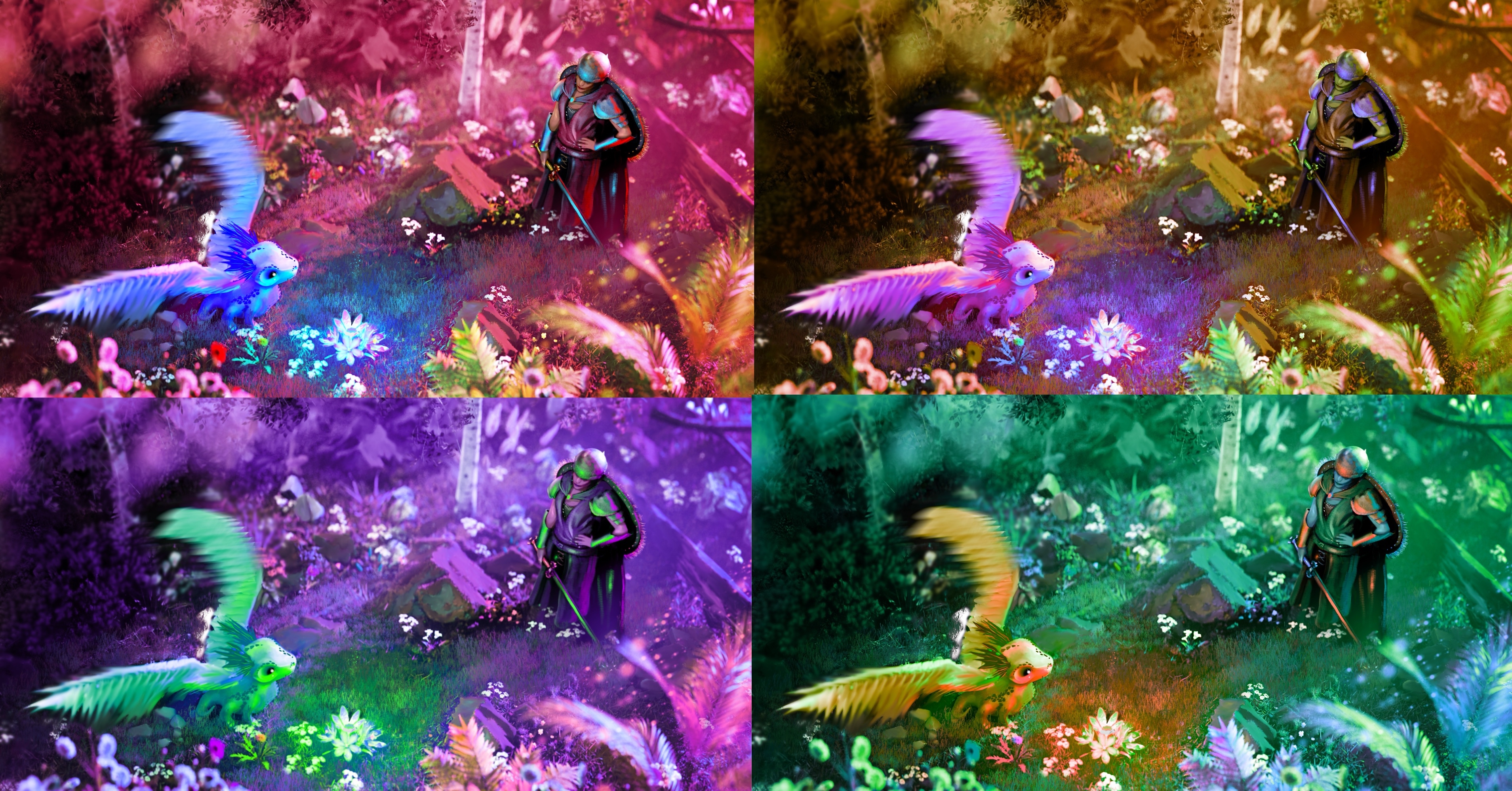 Le petit dragon et la fleur par Roebben