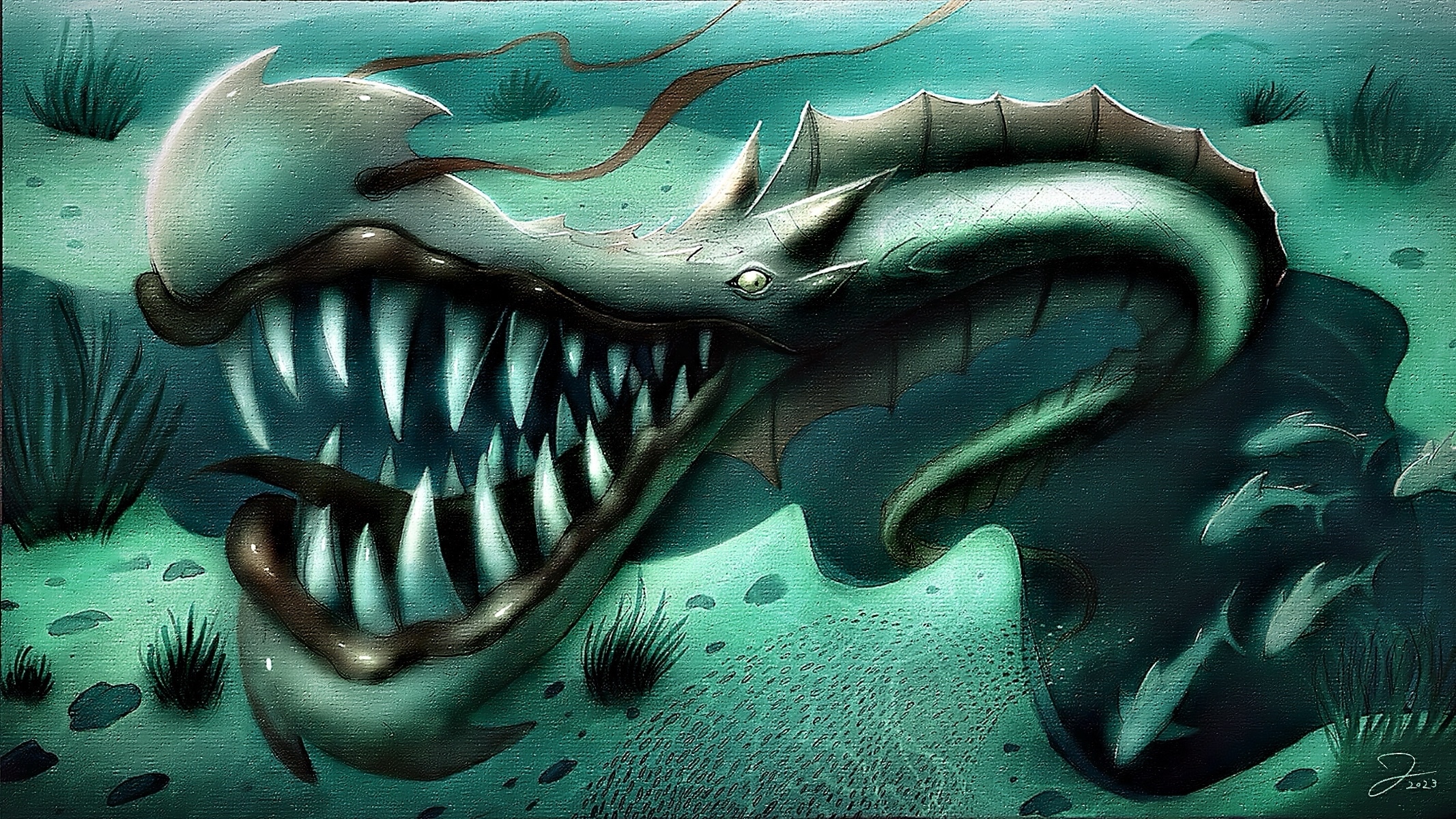 « LE SOURIRE DES PROFONDEURS » (2023) par Jerleco