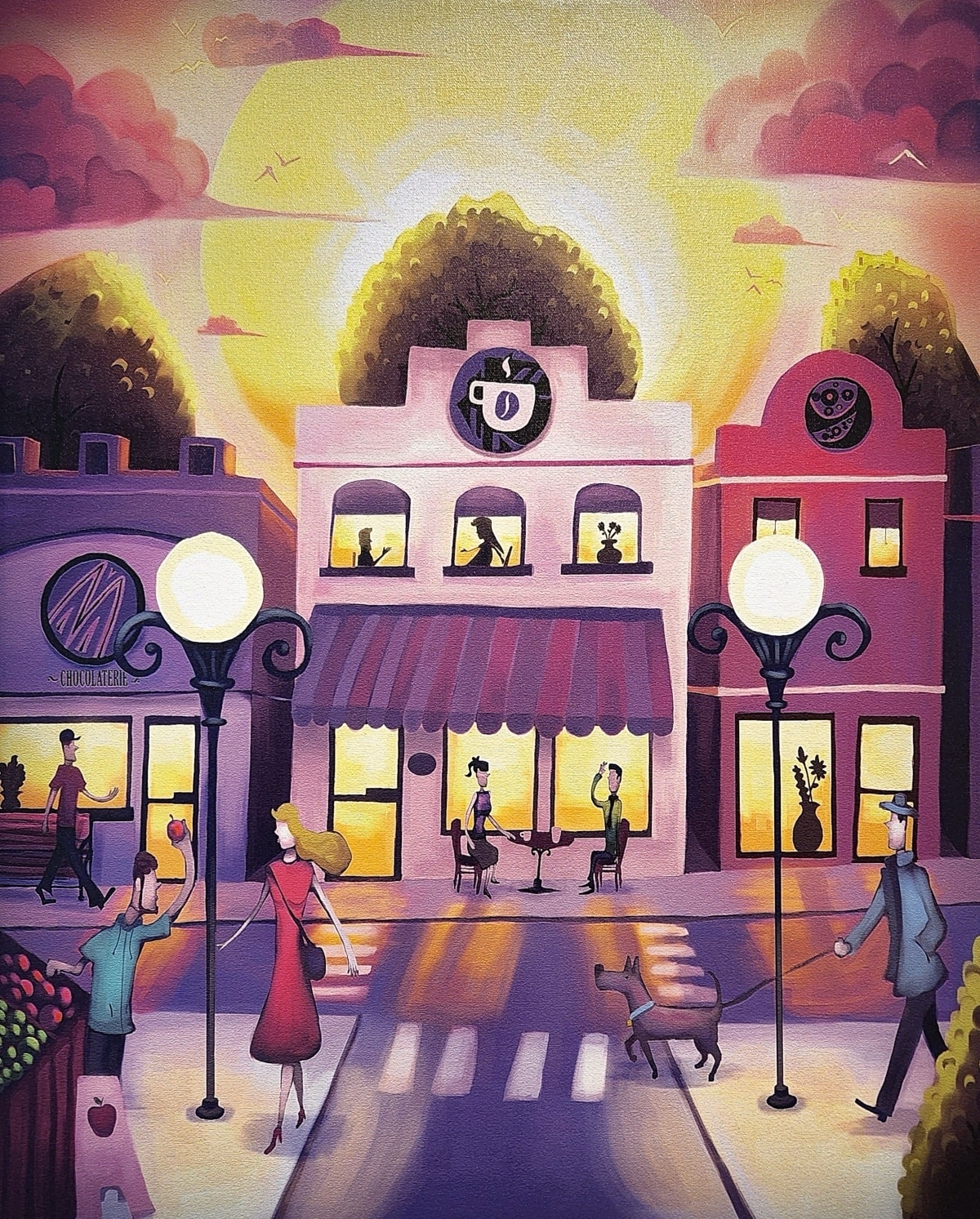 « SOIRÉE DANS LE VIEUX QUARTIER » (2017) par Jeremie Lecompte