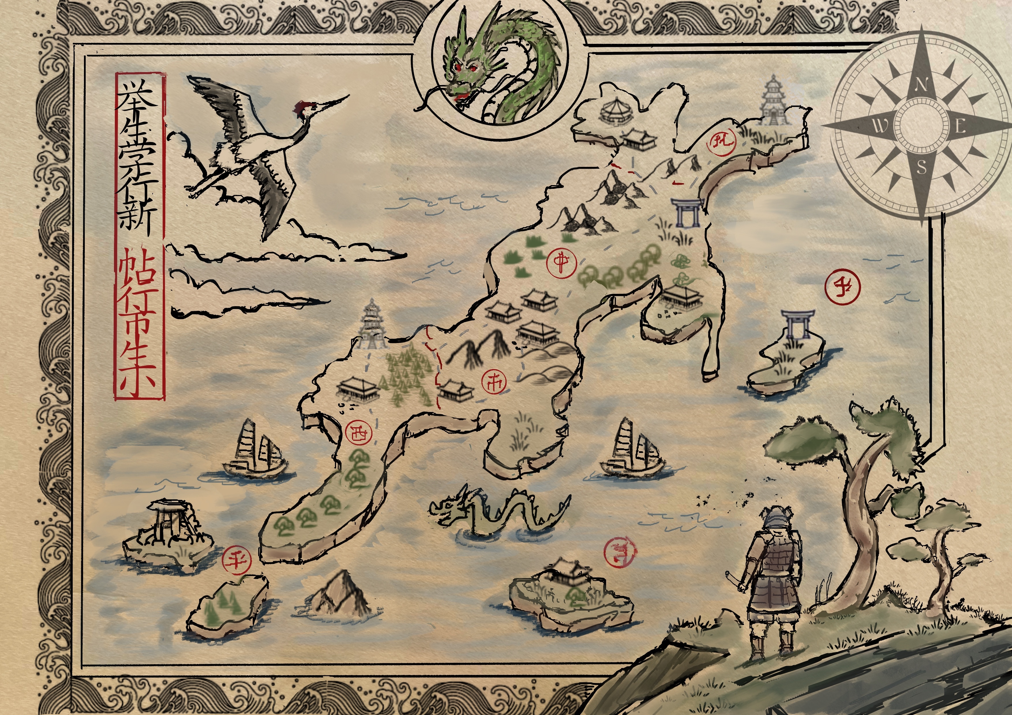 Map Japon féodale par Wayfarer