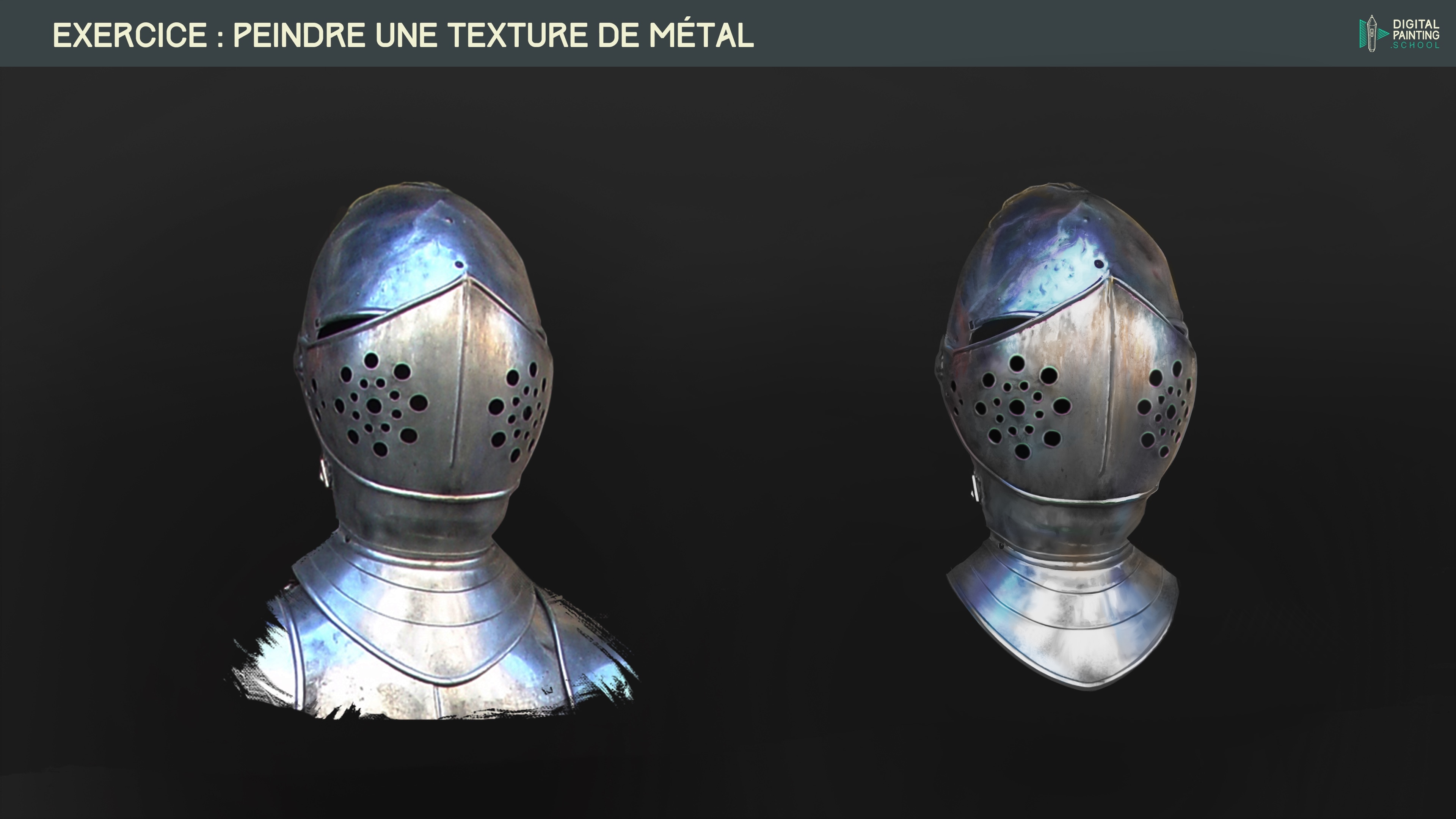 Étude de texture : le métal et l’or (Exercice bonus chap 5 partie 1) par 22nin-art