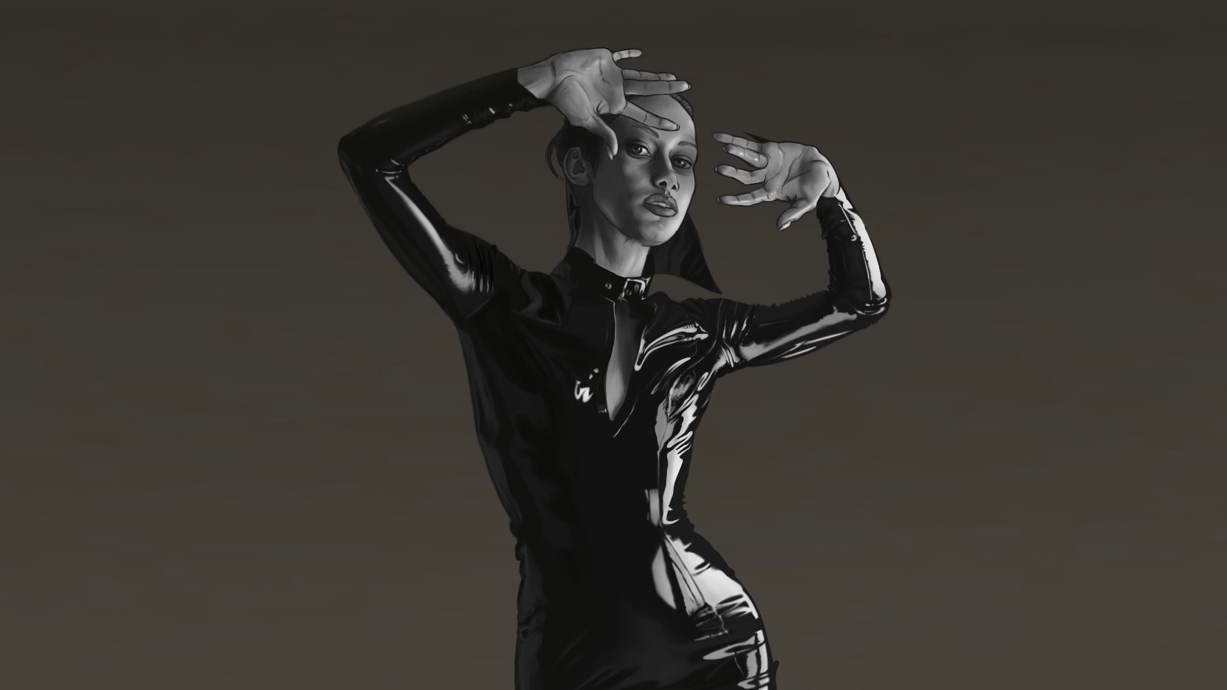 Étude de texture : le latex (Exercice bonus chap 5 partie 1) par 22nin-art