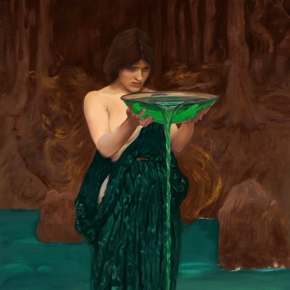 Circe  Invidiosa de John William Waterhouse (1892) Étude par 22nin-art