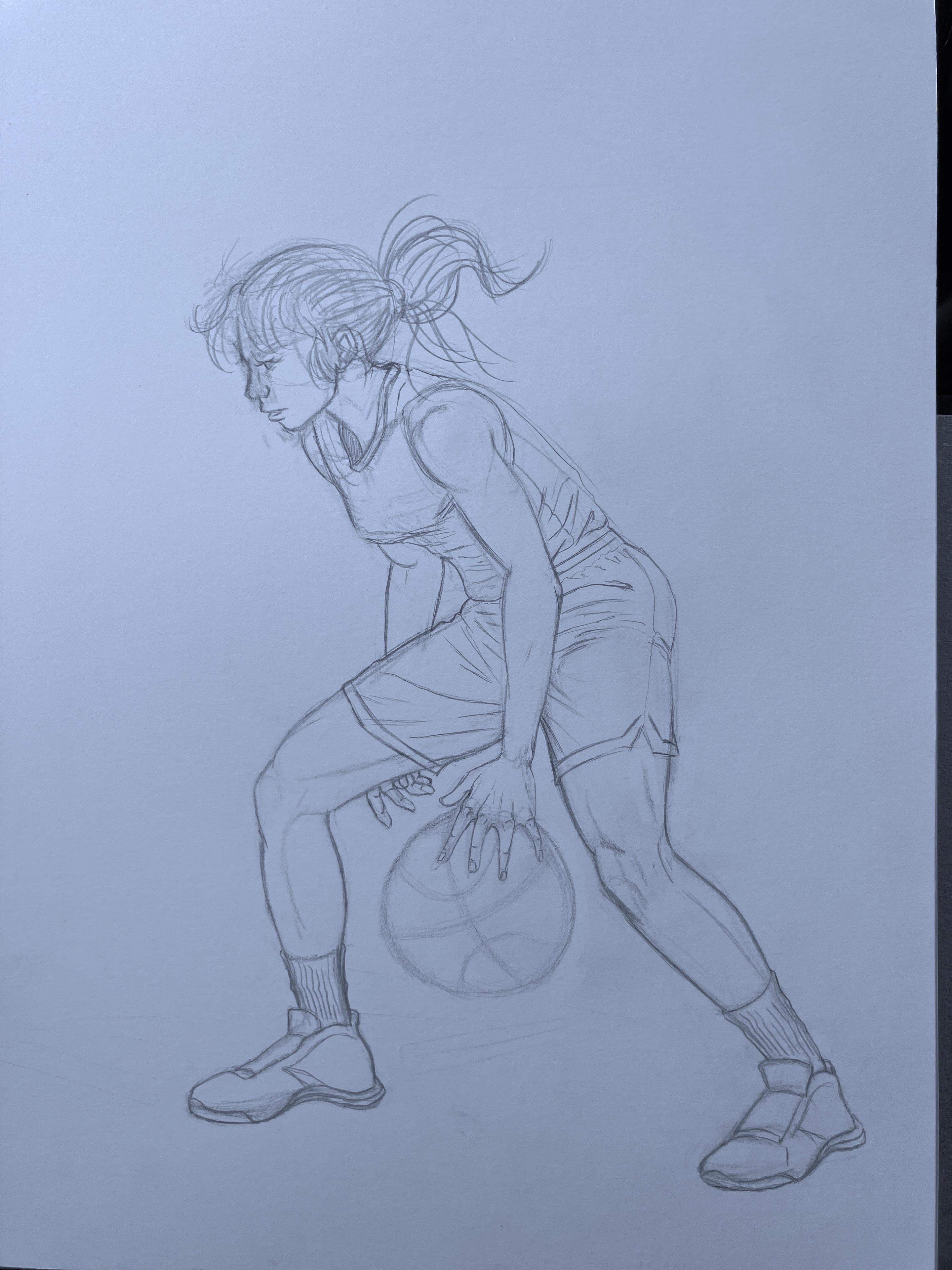 Basketball féminin par JD Line Art