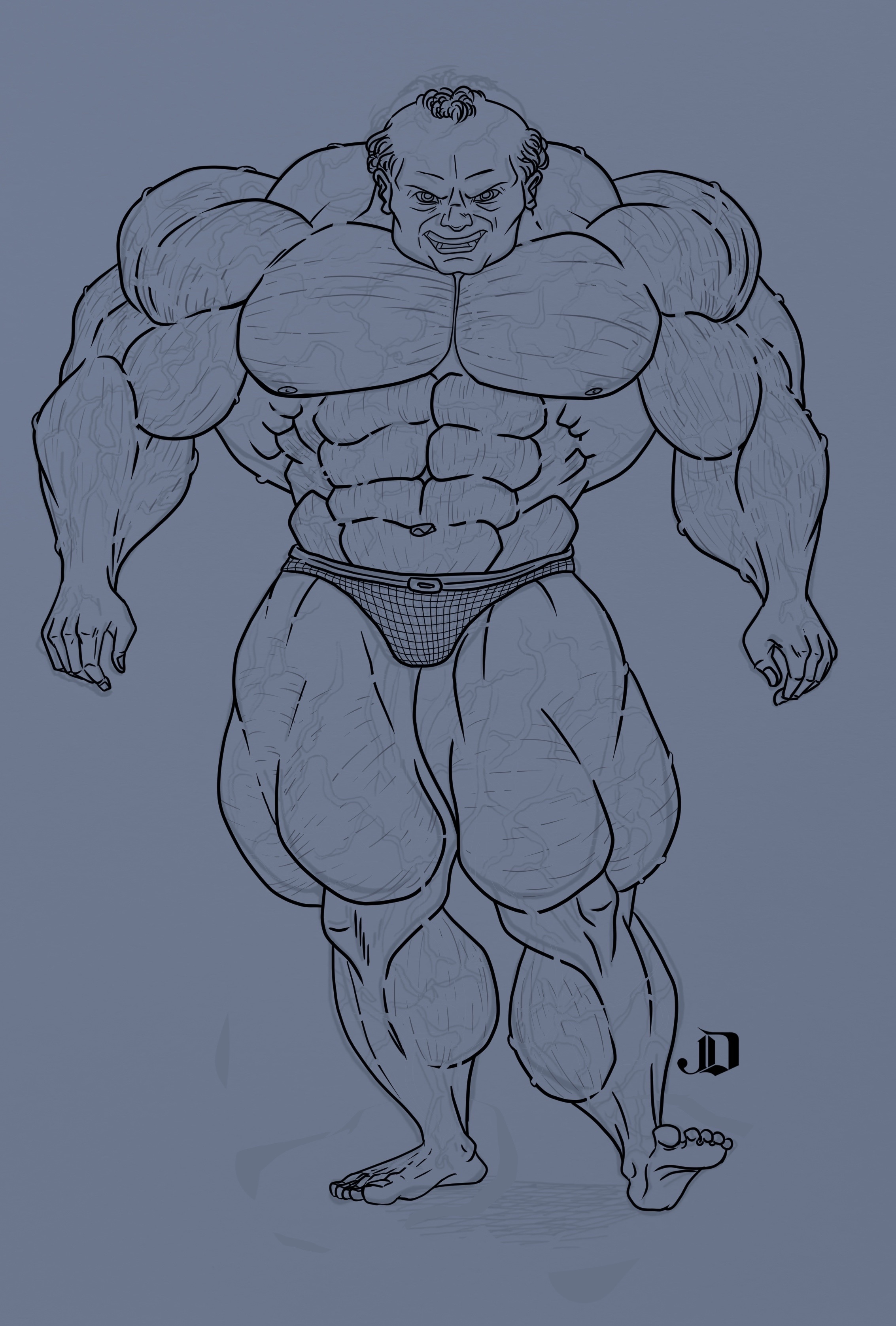 Bodybuilding du futur par JD Line Art